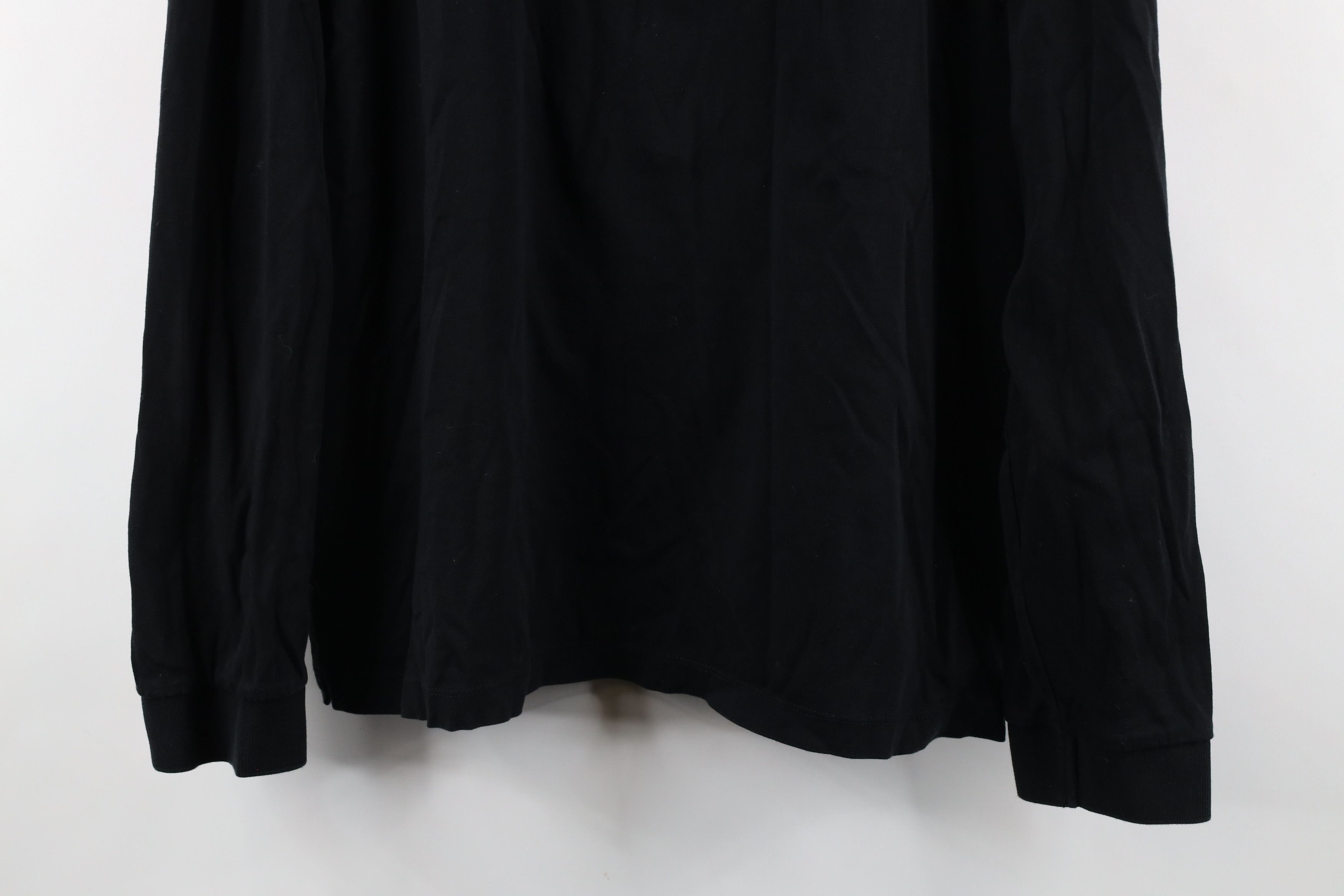 Hugo Boss × Vintage Hugo Boss Italian Yarn Collared Long Sleeve Polo Black Size US XL / EU 56 / 4 - 3 Thumbnail