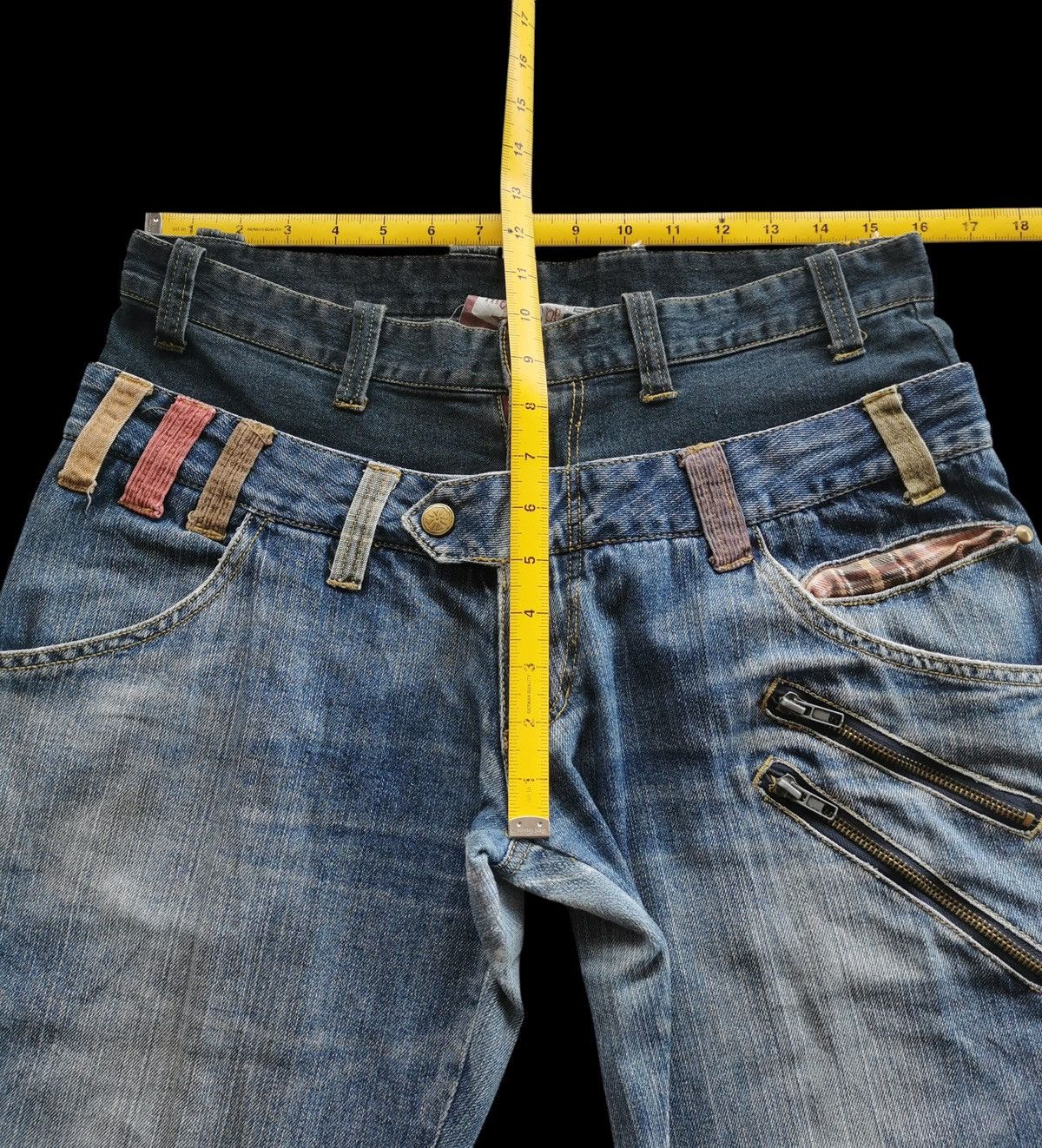 Blindedge Punk Double Waist Jeans