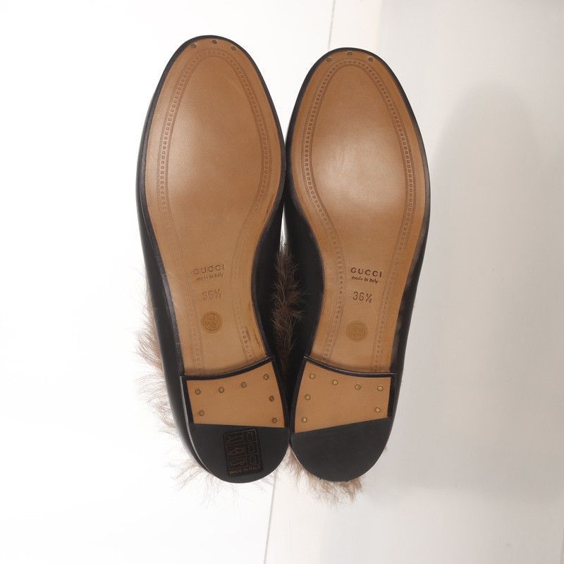 Gucci Gucci Black Fur-Lined Loafers - Size US 6.5 / EU 39-40 - 3 Thumbnail