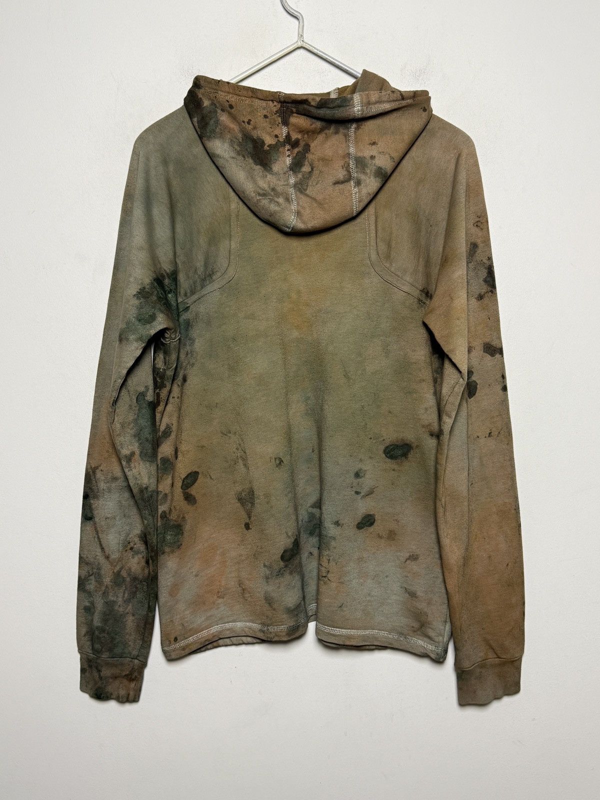 Giorgio Armani Vintage AJ hoodie reworked in a heavy oil-stain style dye Size US M / EU 48-50 / 2 - 10 Thumbnail