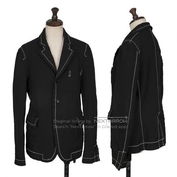 Comme des Garcons Comme des Garcons Black Retro Stitched Blazer Size S / US 4 / IT 40 - 1 Thumbnail