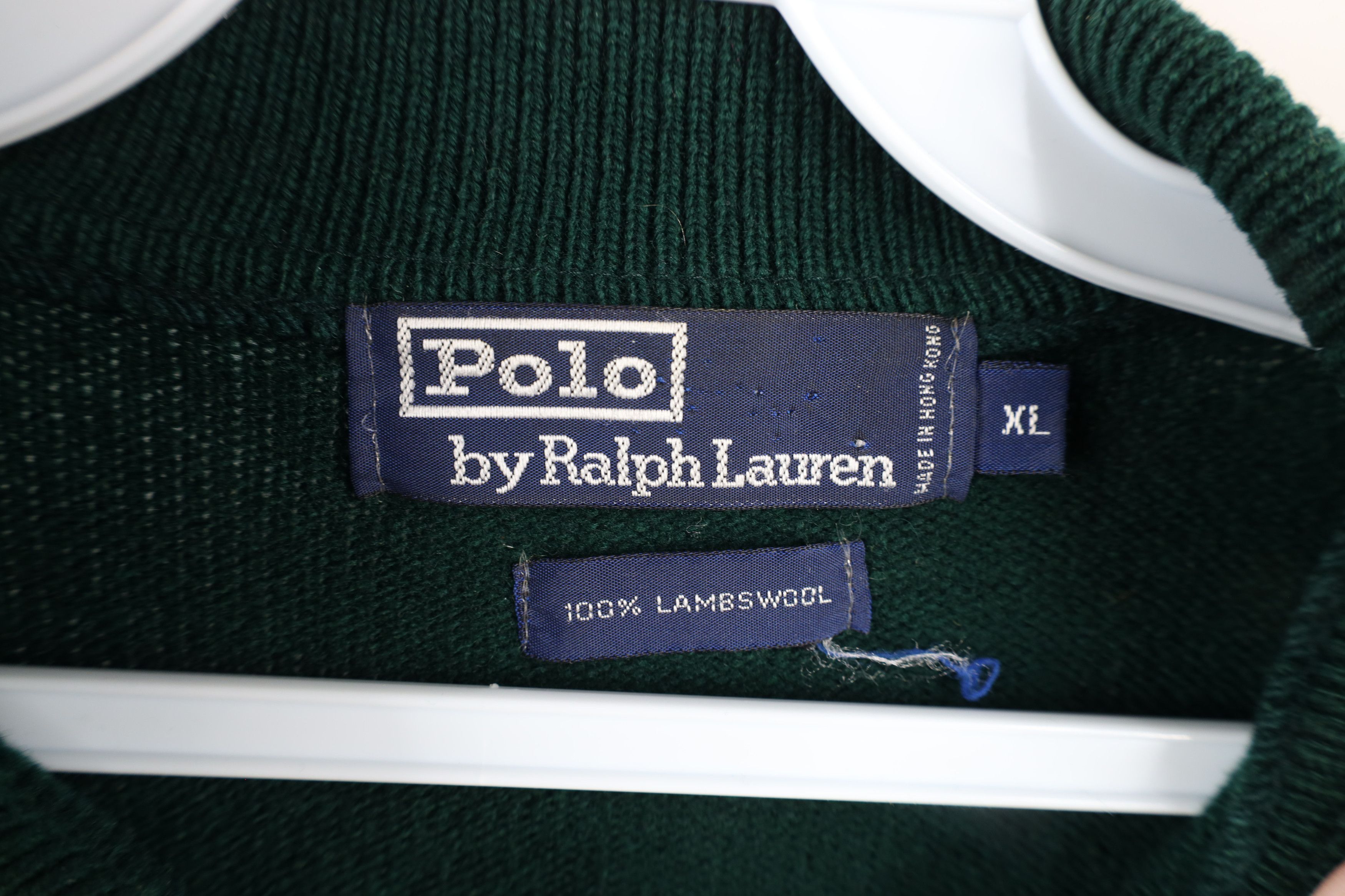 Polo Ralph Lauren Vintage 90s Ralph Lauren Knit Collared Sweater Green Size US XL / EU 56 / 4 - 7 Thumbnail