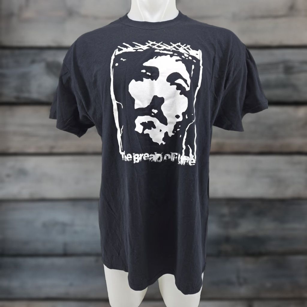 Gildan VINTAGE Gildan Jesus Bread of Life Graphic T Shirt Black XL Men's Crew Neck Short Sleeve Size US XL / EU 56 / 4 - 1 Thumbnail