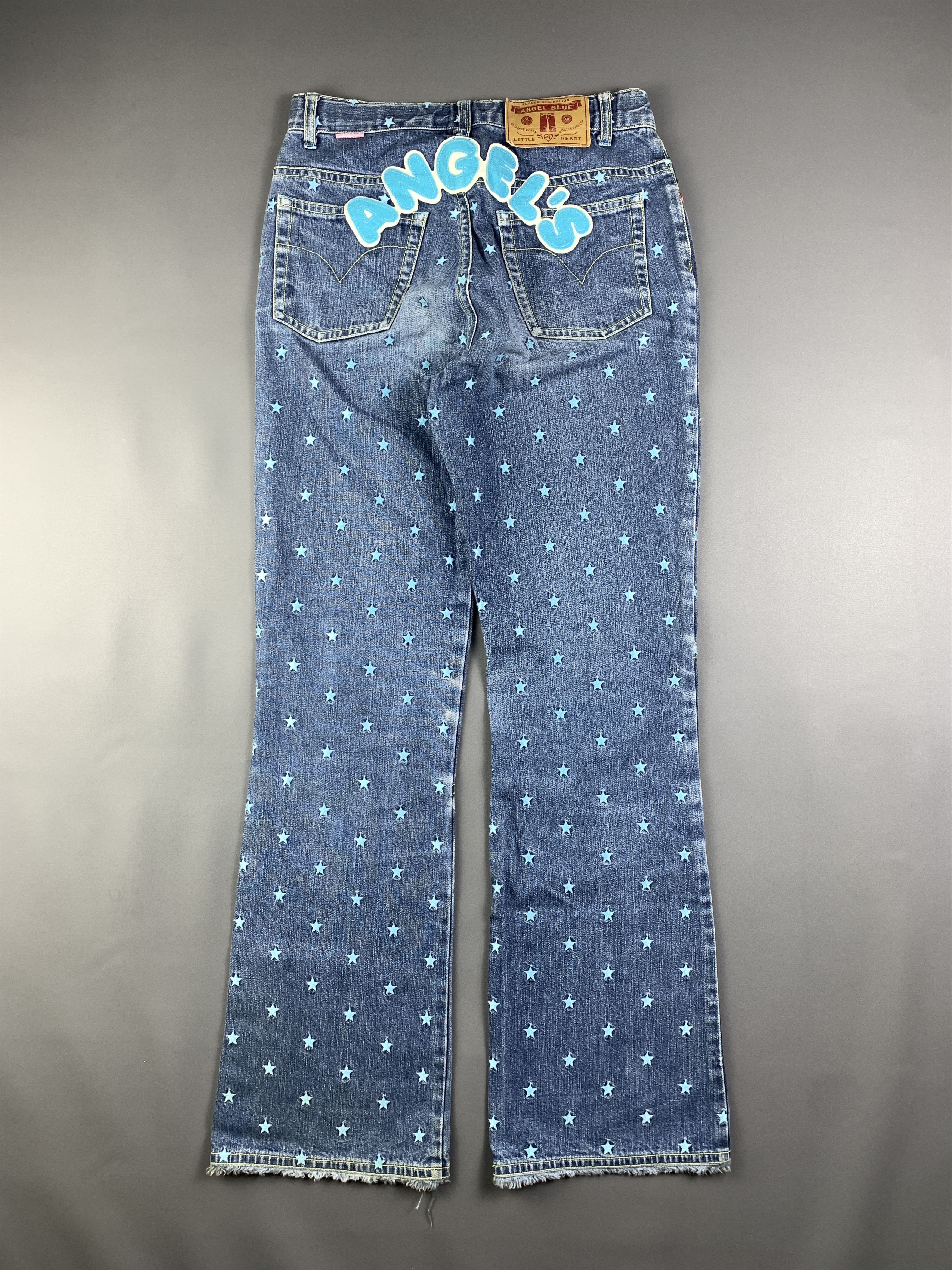 Angel Blue 2000s Angel Blue Stars Embroidered Dot Cute Jeans (25) Size 25" / US 0 / IT 36 - 1 Thumbnail