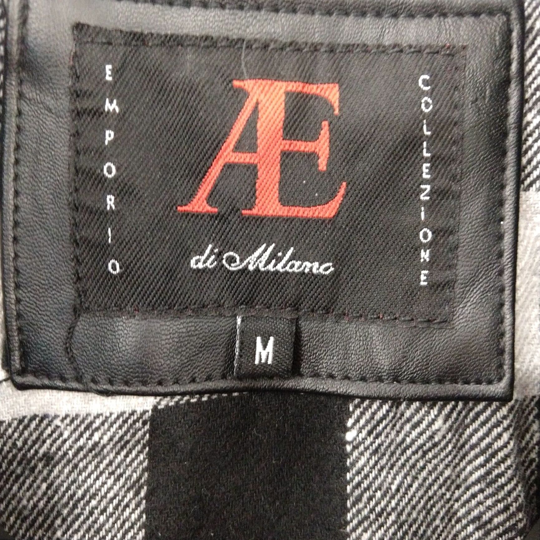 Vintage AE Di Milano Emporio Jacket Men's M Bomber Jacket Black Faux Leather Full Zip - Vintage No - Classic Fit Size US M / EU 48-50 / 2 - 6 Thumbnail