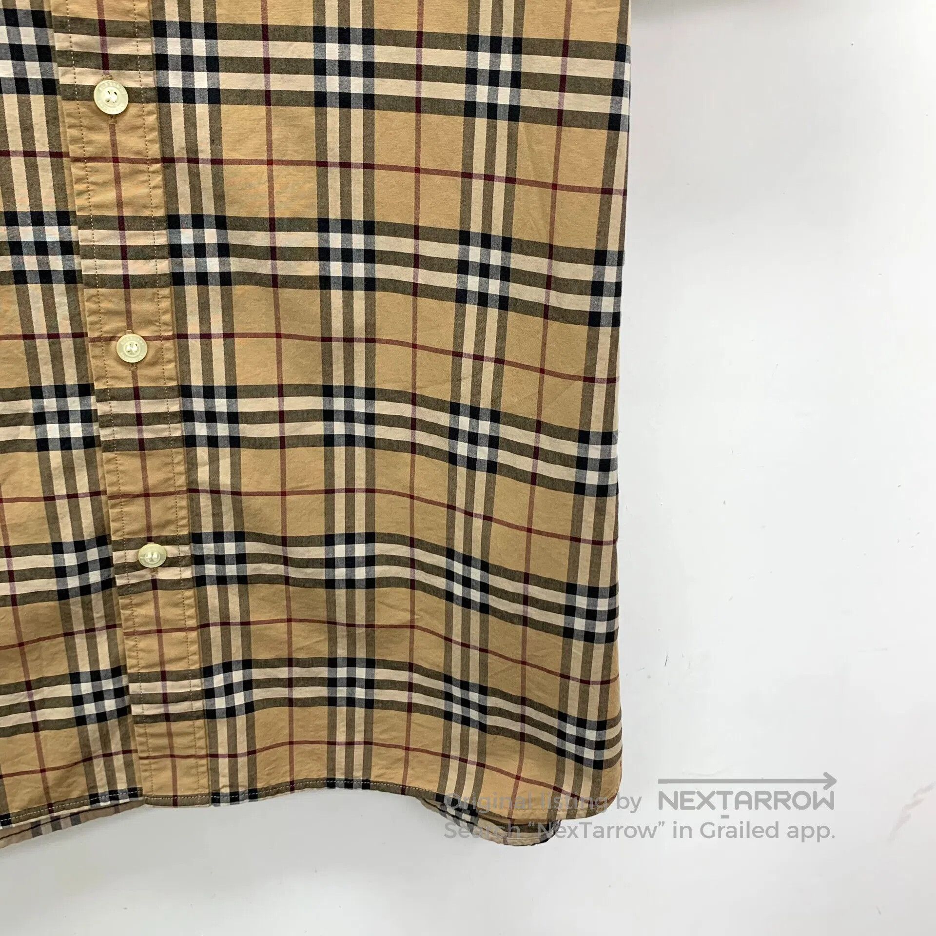 Burberry Burberry Brown Classic Plaid Design Cotton Lapel Single-Br Size US L / EU 52-54 / 3 - 4 Thumbnail