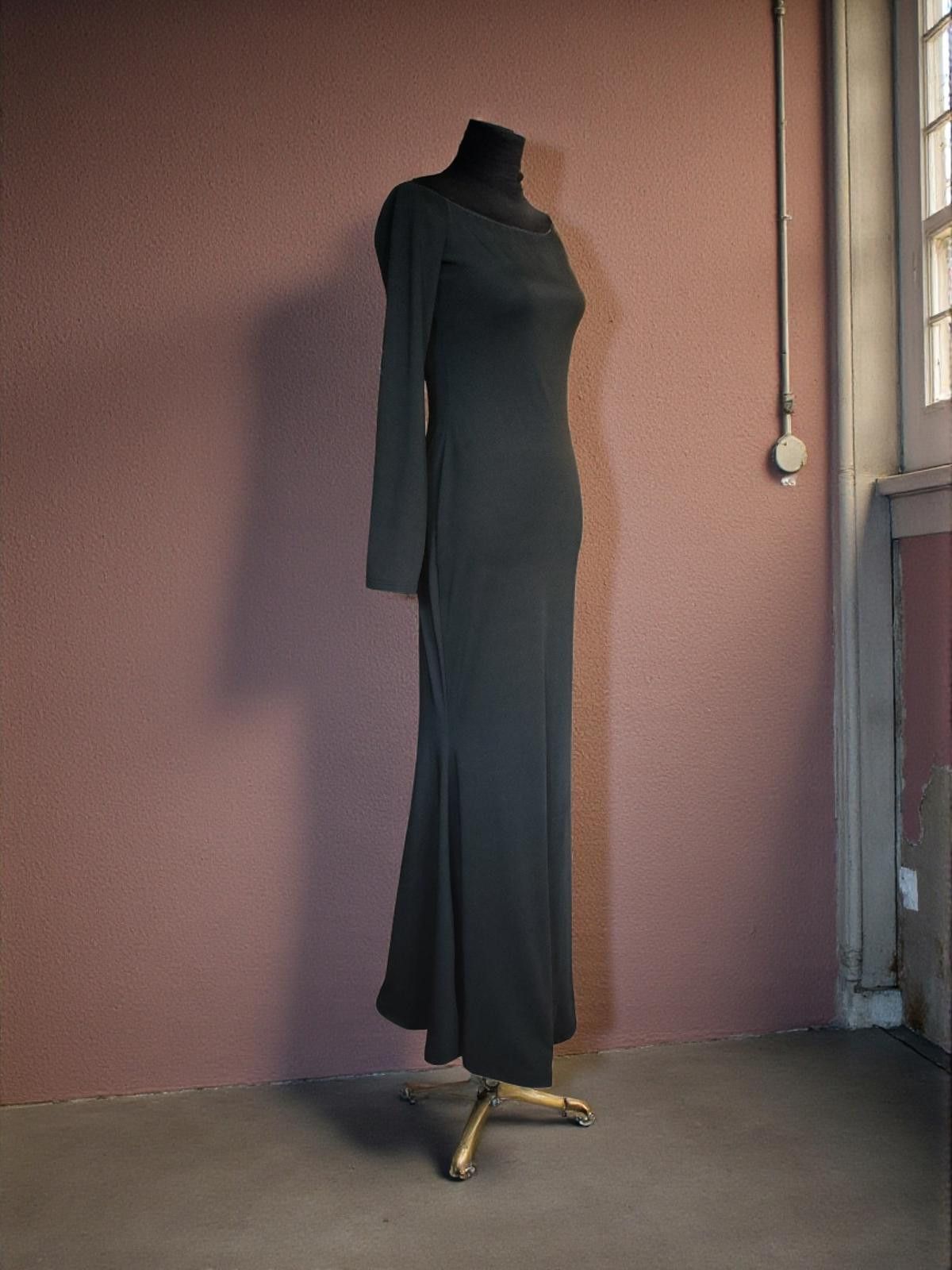 Genetic Manipulation Shinichiro Kuriya Elegant Black Long Sleeve Maxi Dress Size Medium Size M / US 6-8 / IT 42-44 - 4 Thumbnail