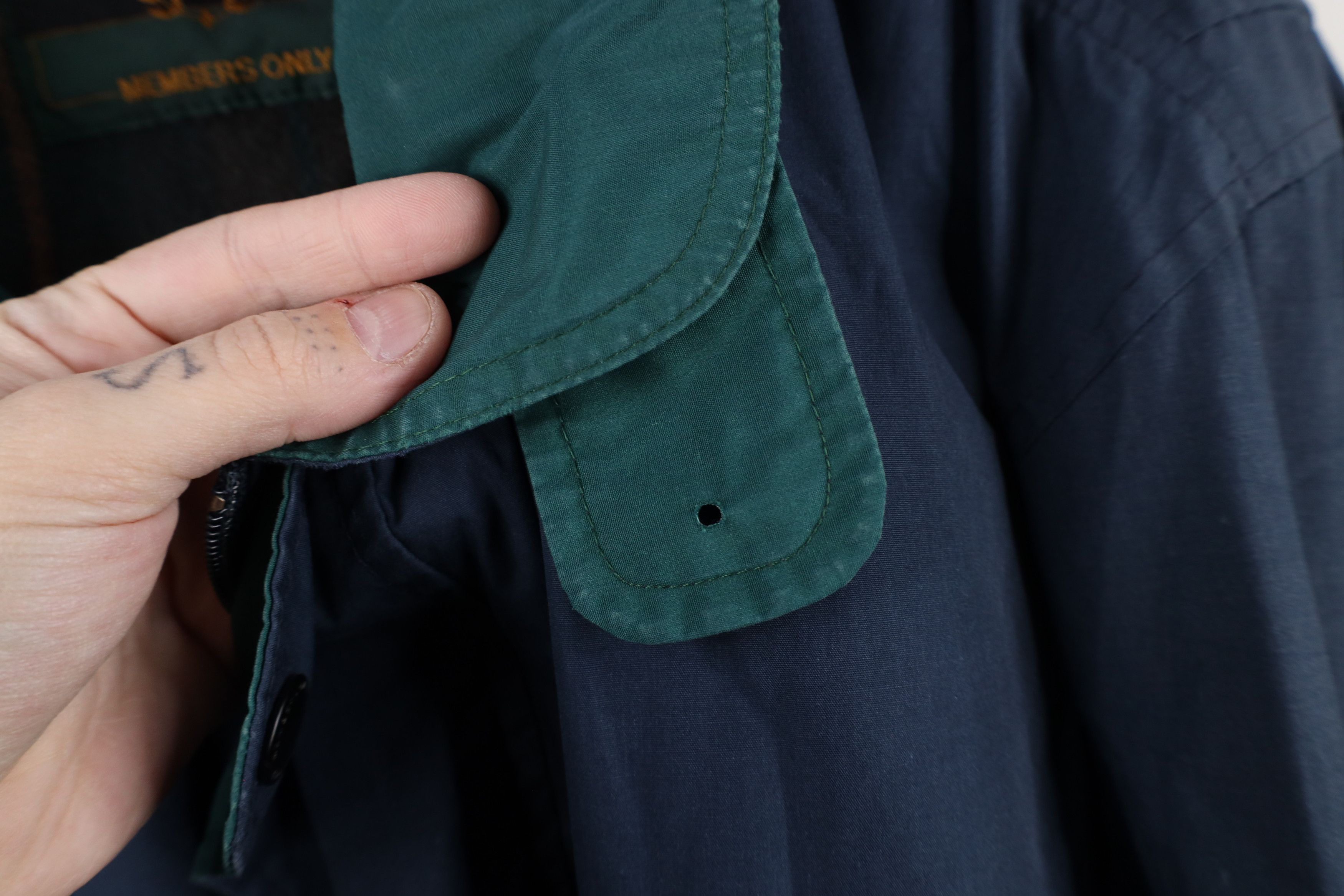 Members Only × Vintage Vintage 90s Members Only Lined Cafe Racer Windbreaker Jacket Size XXL / US 16-18 / IT 52-54 - 4 Thumbnail