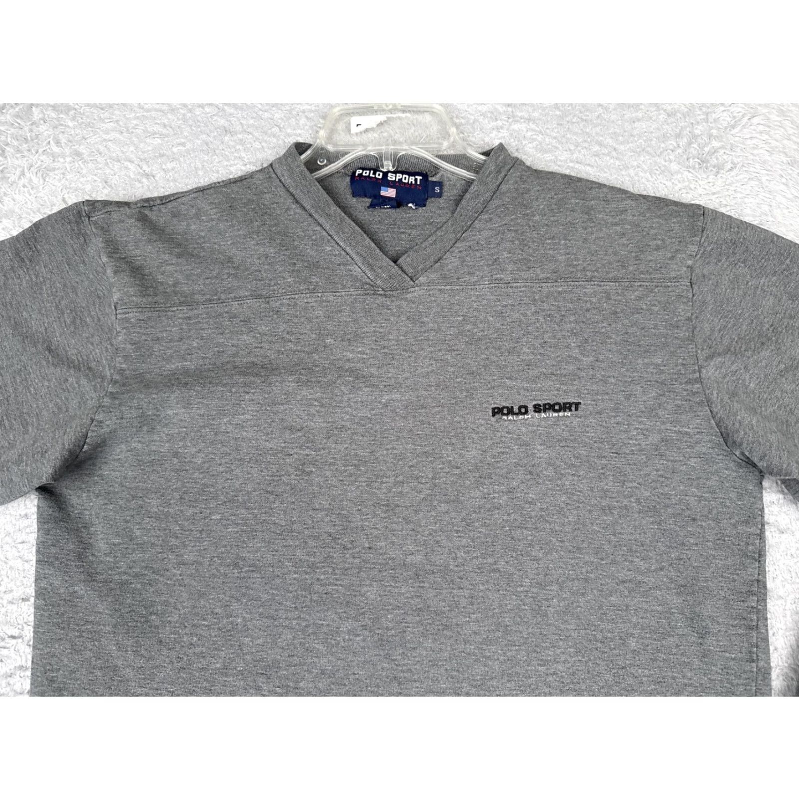 Polo Ralph Lauren Polo Ralph Lauren Polo Sport Sweater Mens Small Gray V-Neck Logo Cotton Pullover Size US S / EU 44-46 / 1 - 4 Thumbnail