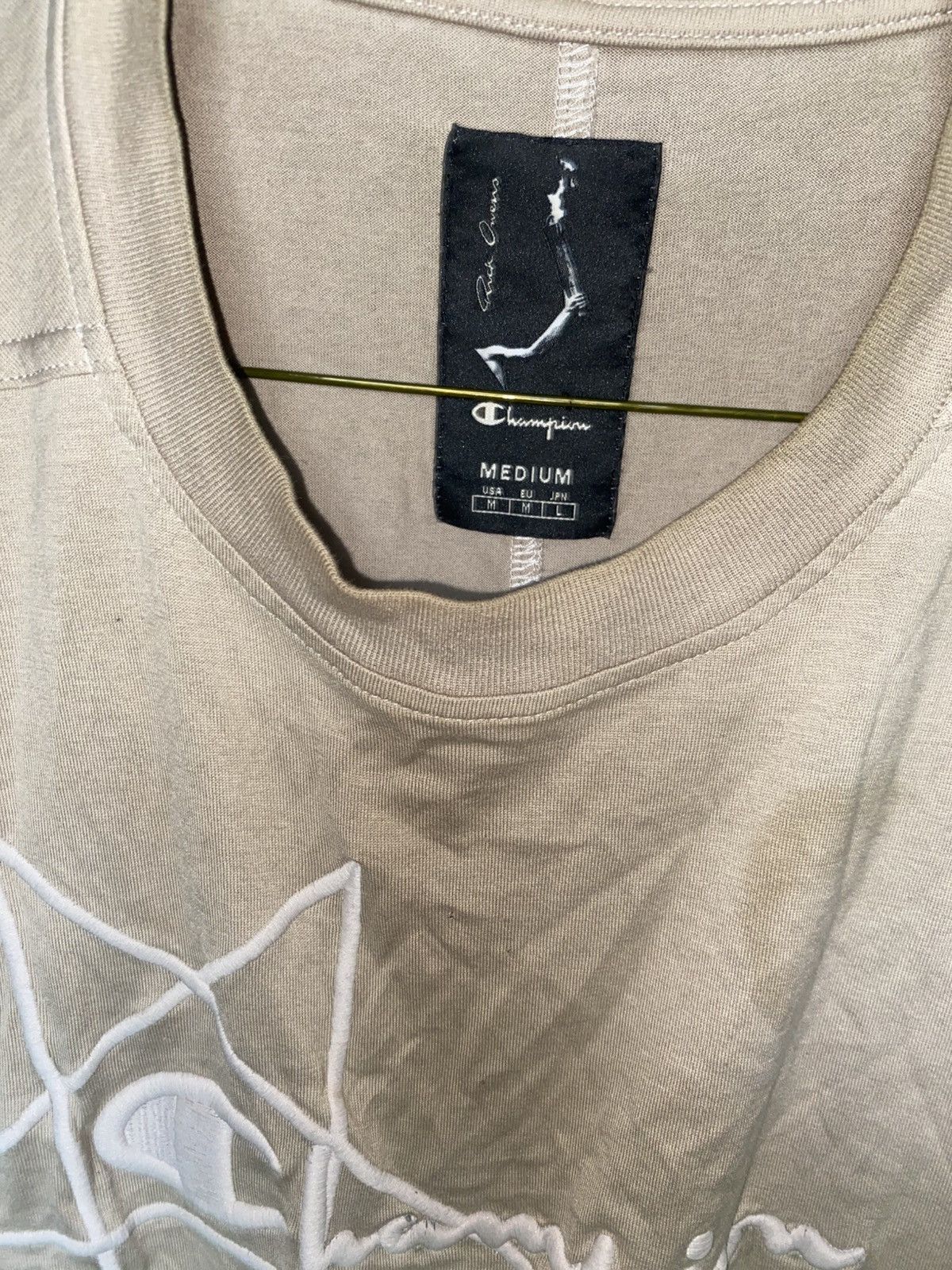 Rick Owens x Champion Short Sleeve White T-Shirt