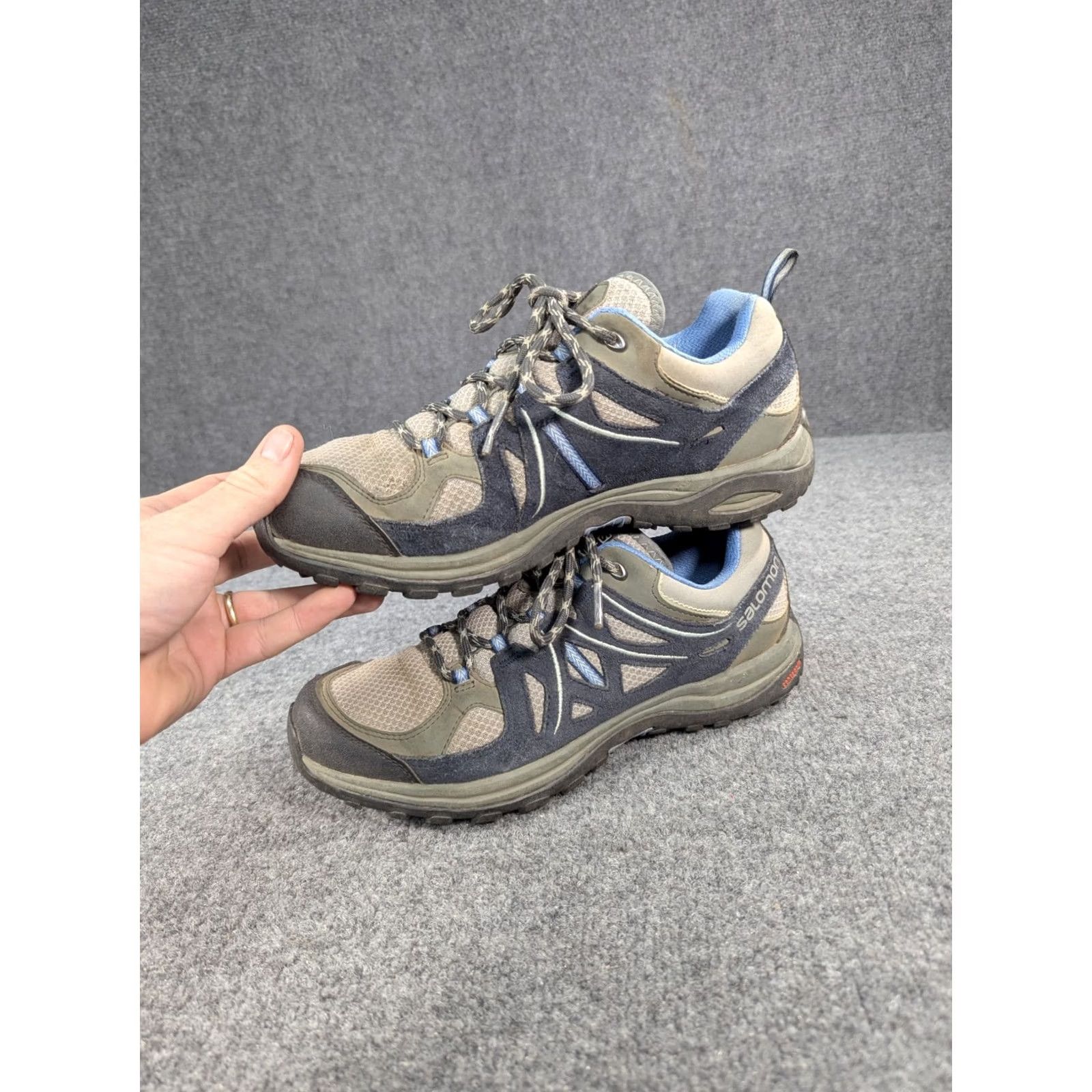 Salomon Salomon Ellipse 2 Aero Hiking Boots Women's Size US 10 Gray Black Blue Size US 10 / IT 40 - 2 Thumbnail