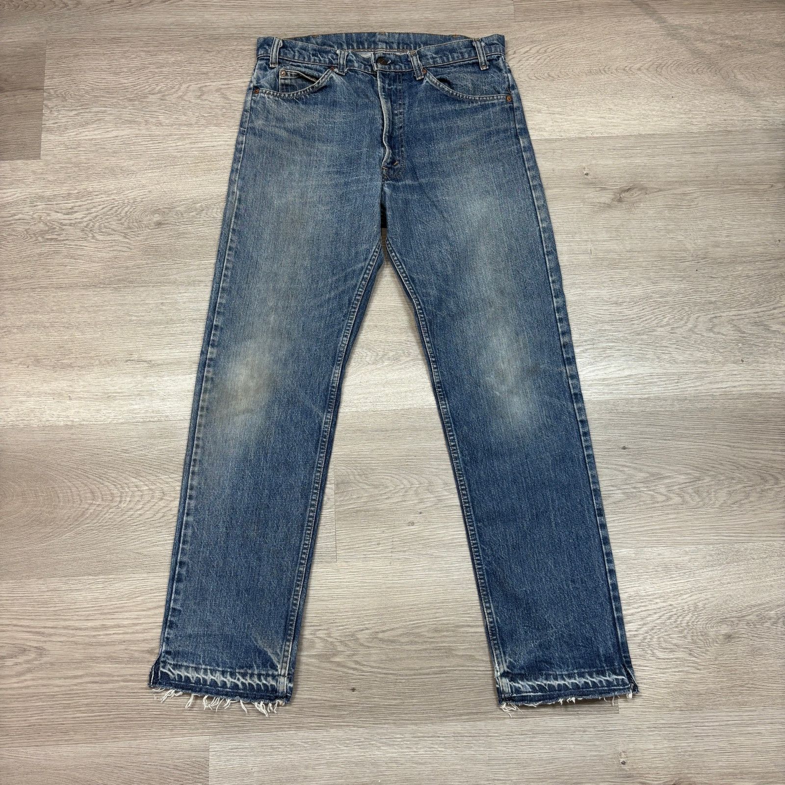 Levi's × Vintage VTG 80s Levi's 505 Orange Tab Raw Hem Jeans 34x32 Made USA Size US 34 / EU 50 - 2 Thumbnail