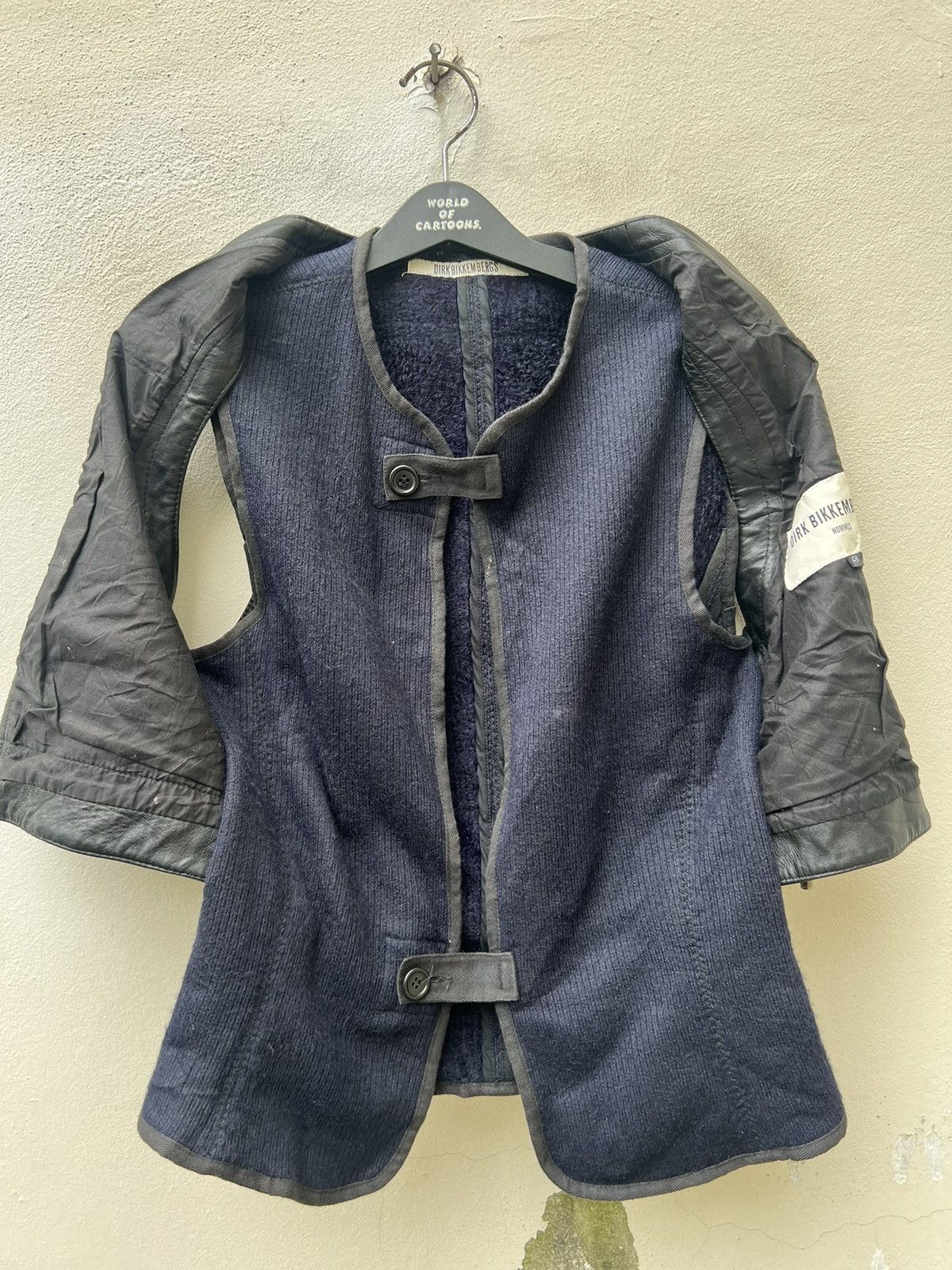 Dirk Bikkembergs × Vintage Vintage 90s DIRK BIKKEMBERGS Detachable Linig Leather Vest Size US M / EU 48-50 / 2 - 20 Thumbnail