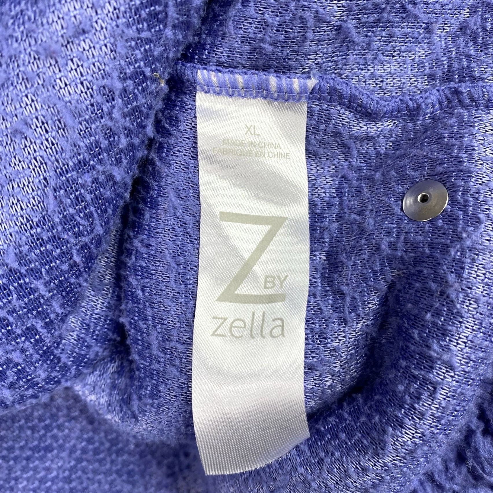 Vintage Zella Hoodie Womens XL Blue Fleece Pullover Top Lightweight Sherpa Zipless Hooded Pullover Casual Activewear (Adult) Womens Size XL / US 12-14 / IT 48-50 - 6 Thumbnail