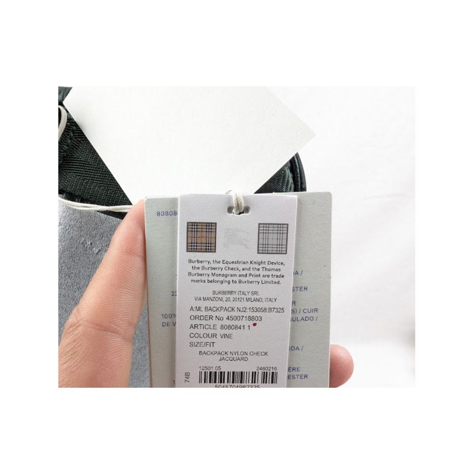 Burberry o1rshd1 Size : OS / Nylon Check Jacquard Backpack in Vine Size ONE SIZE - 22 Thumbnail