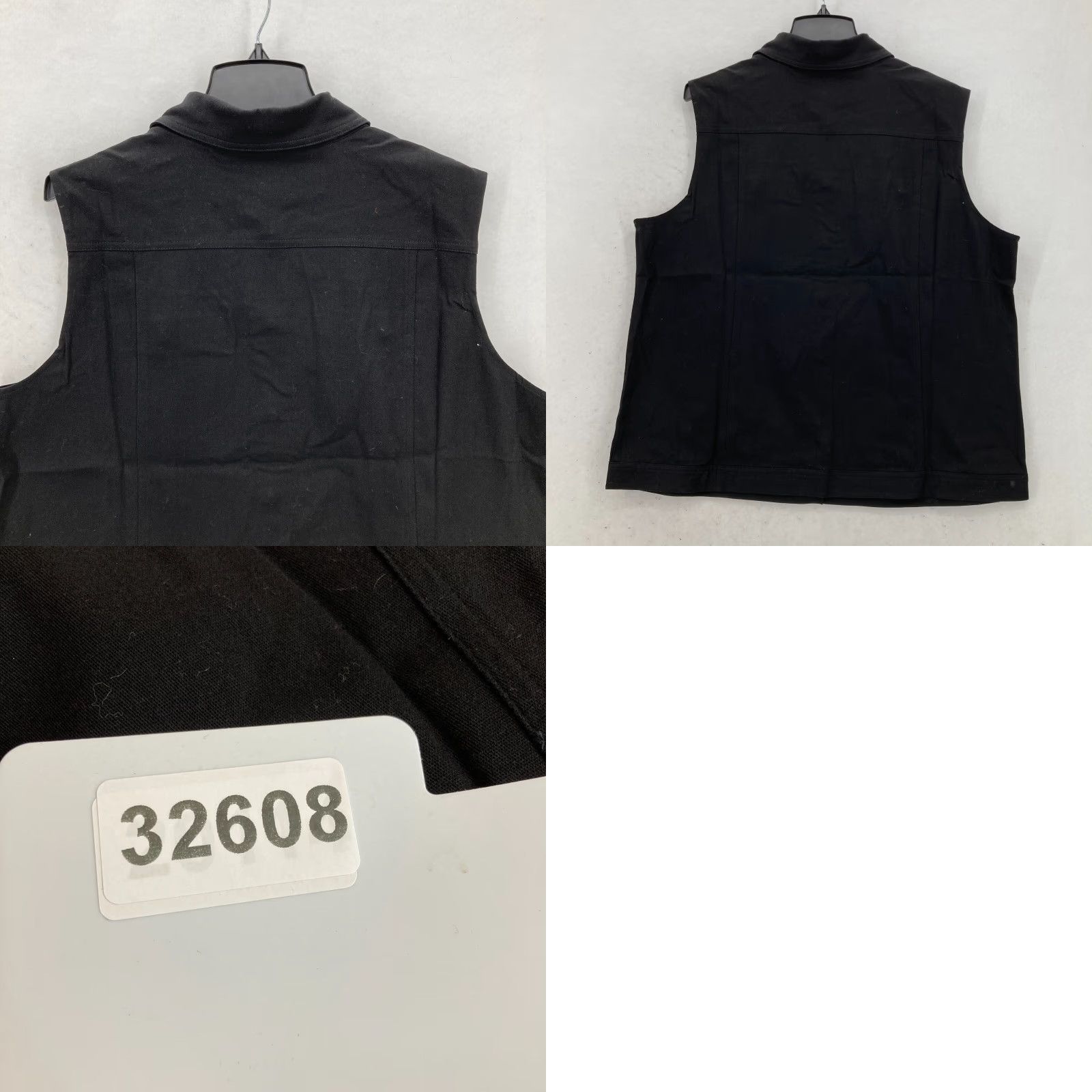 Quacker Factory Quacker Factory Black Twill Vest 1X Rhinestone Embellished Button Front Western Size XL / US 12-14 / IT 48-50 - 9 Thumbnail