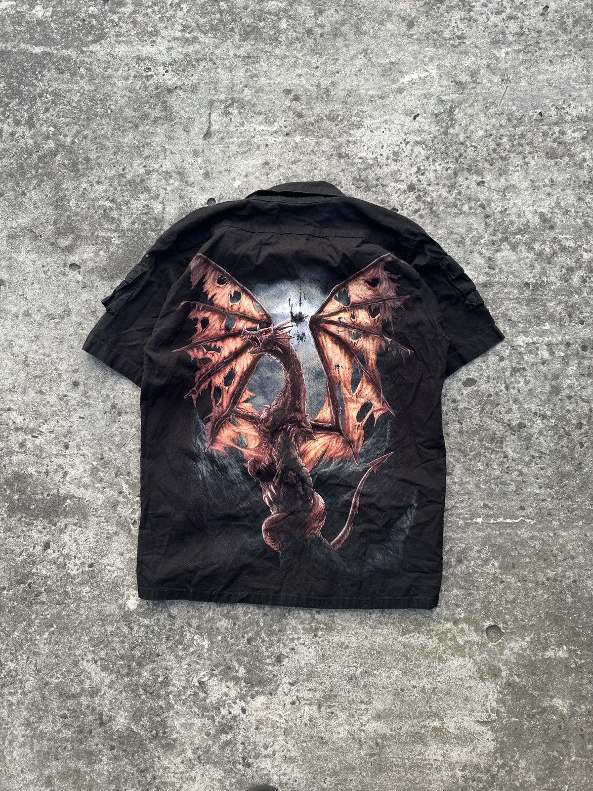 Vintage Vintage Spiral Skull Dragon Big Logo Streetwear USA Alt M Size M / US 6-8 / IT 42-44 - 1 Thumbnail