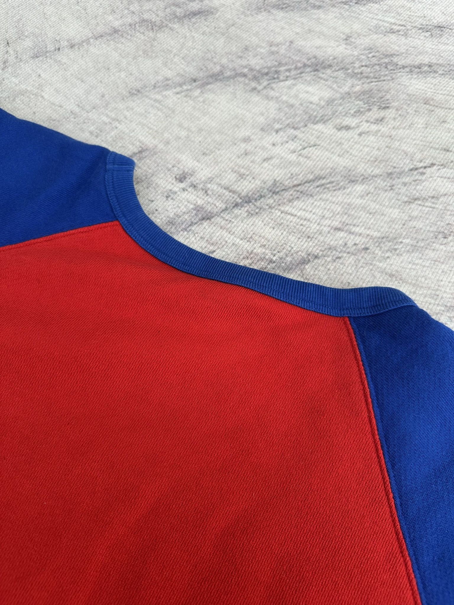 Gucci Gucci Sweatshirt Distressed Logo Print Red and Blue Crewneck Size US S / EU 44-46 / 1 - 16 Thumbnail