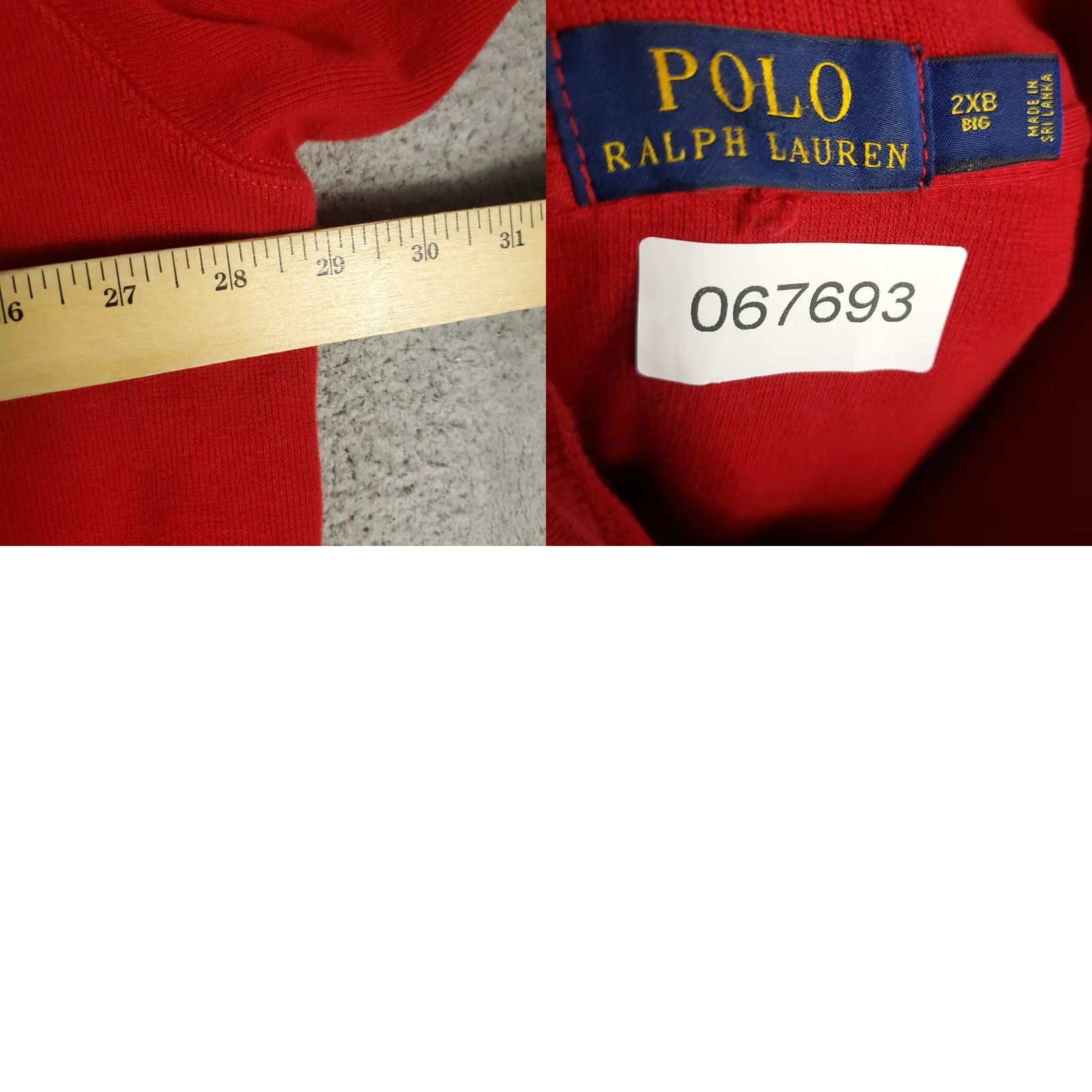Ralph Lauren Ralph Lauren Sweater Mens Big 2X Red 1/4 Zip Pullover Knit Mock Neck Logo Sweatshirt Size US XXL / EU 58 / 5 - 8 Thumbnail