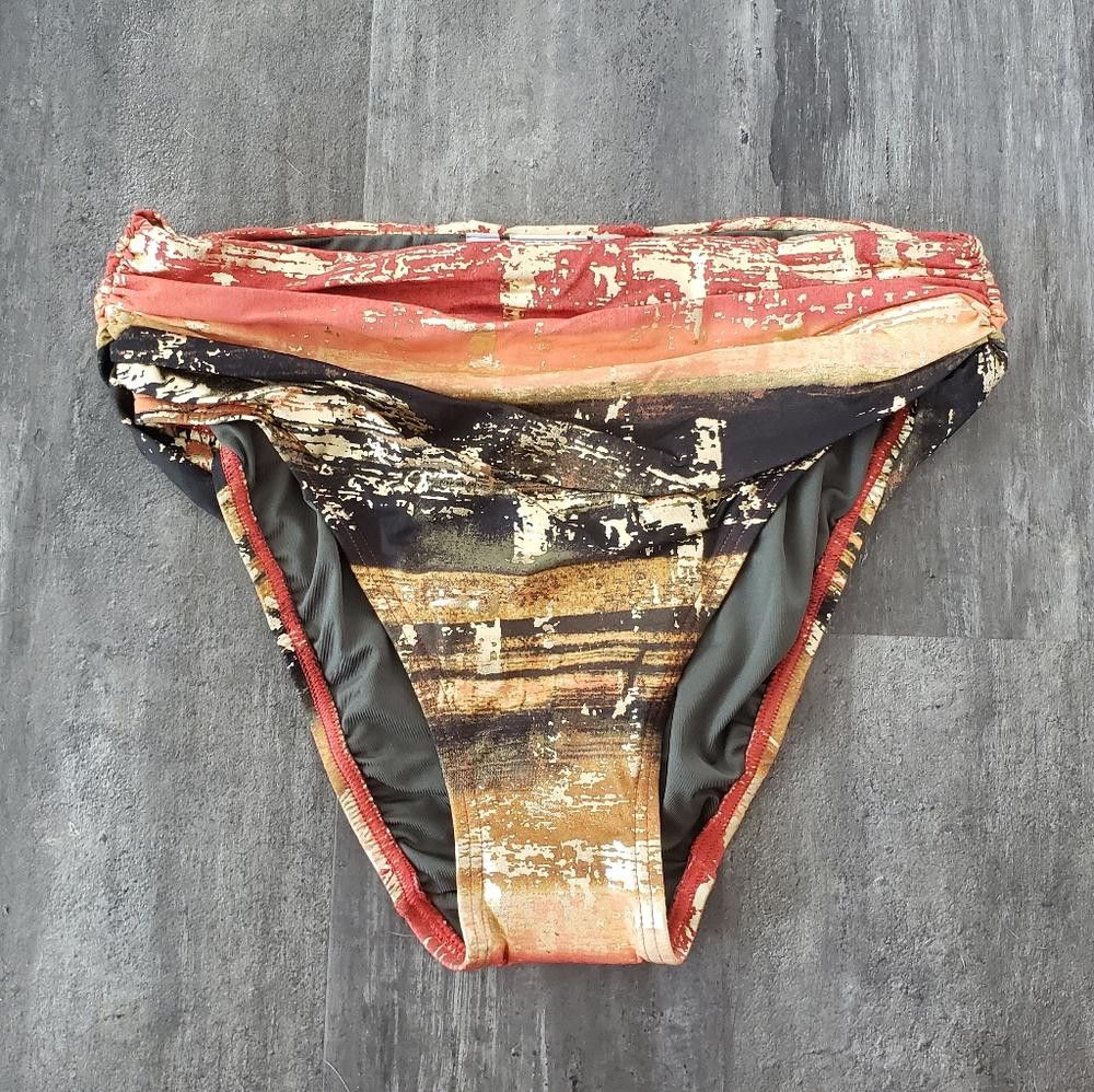 Designer Red Sunset CMV High Waisted Bikini Bottoms Size ONE SIZE - 1 Thumbnail