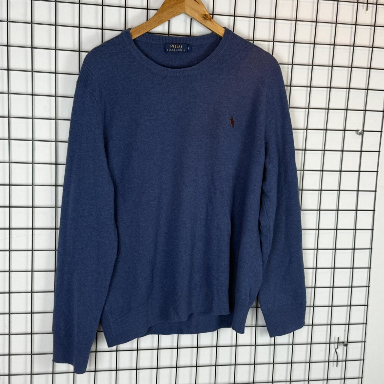 Polo Ralph Lauren Ralph Lauren Wool Jumper Navy Preppy Size US L / EU 52-54 / 3 - 3 Thumbnail
