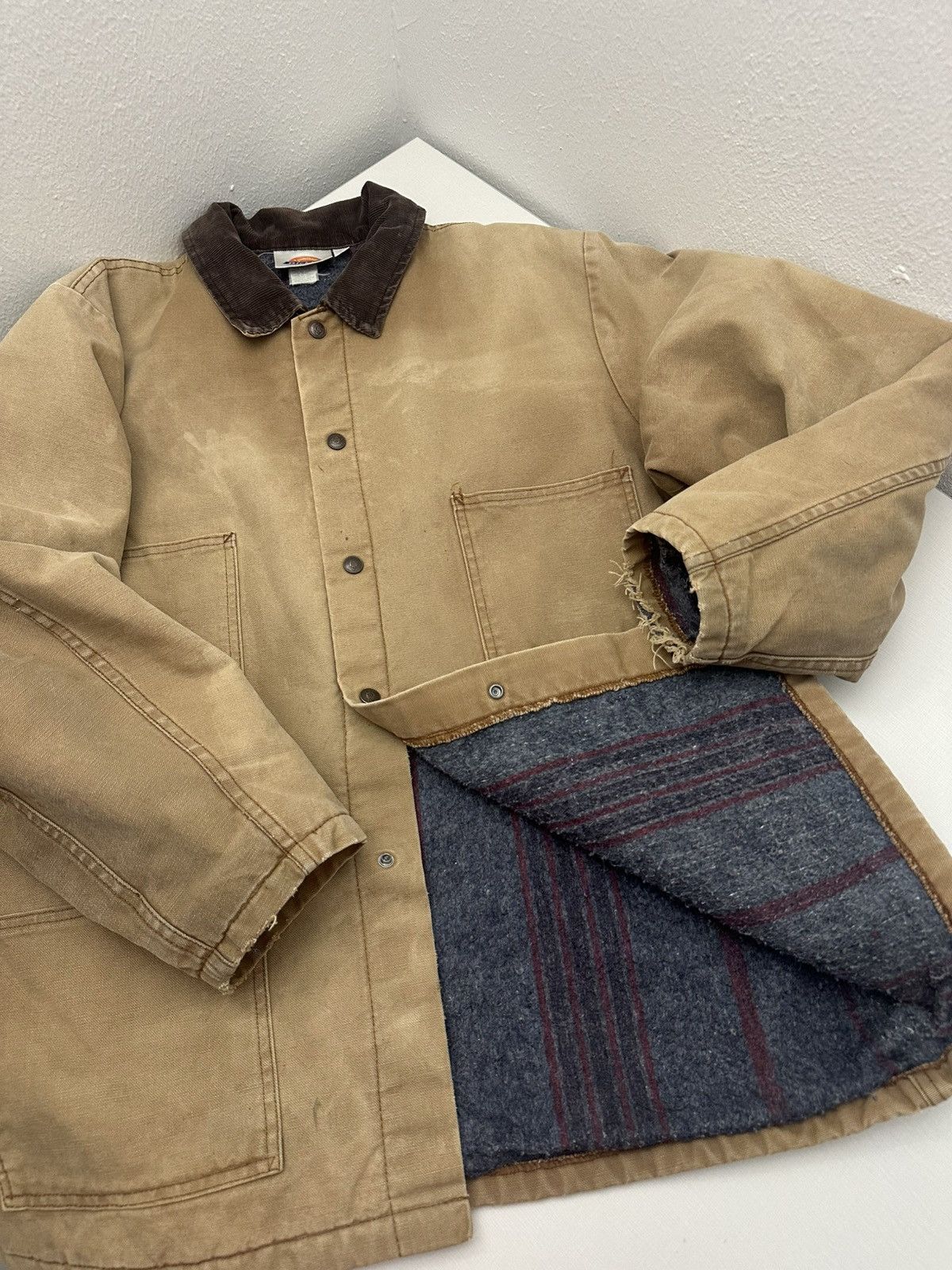 Dickies VTG 90s Dickies Chore Jacket 48 Duck Canvas Blanket Lined Size US XL / EU 56 / 4 - 5 Thumbnail
