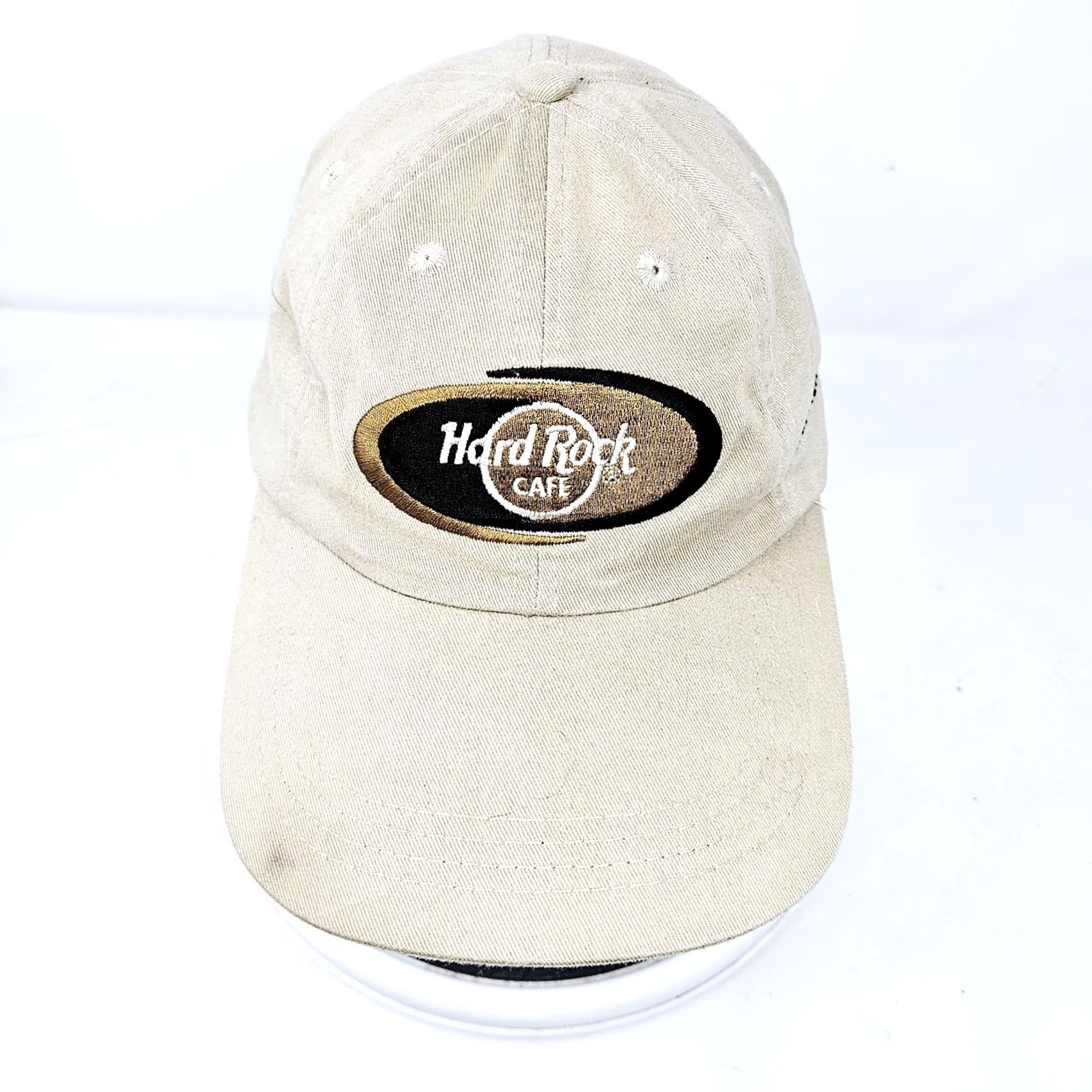 Hard Rock Cafe VINTAGE Hard Rock Cafe Hat Cap Strapback Beige One Size Men Baseball Cap Love All Serve All China 90s Rock Cap Mens Size ONE SIZE - 2 Thumbnail