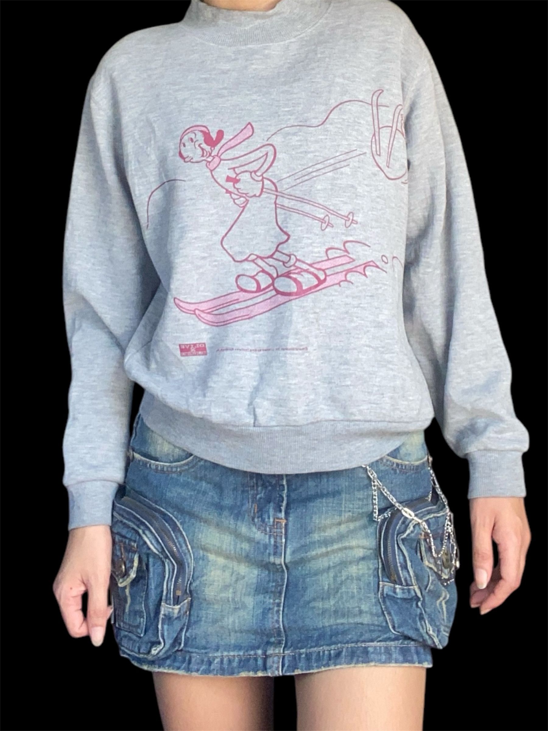 Gianni Valentino × Valentino × Vintage 90’s Vintage Gianni Valentino x Olive and Popeye Sweatshirt Size S / US 4 / IT 40 - 1 Thumbnail
