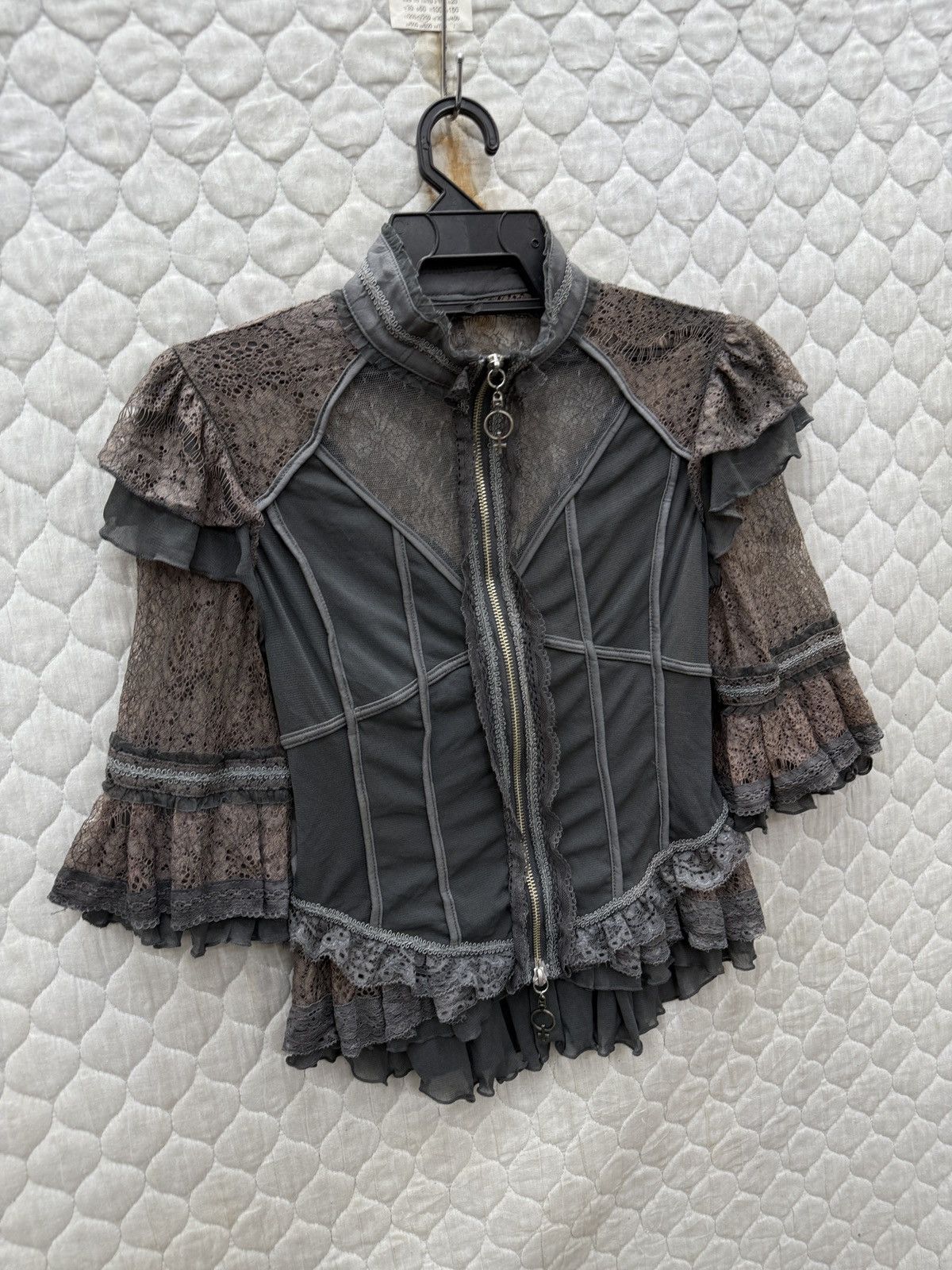14th Addiction 🔥🔥🔥ARCHIVE ROZEN KAVALIER GOTHIC ZIP UP BLOUSE Size S / US 4 / IT 40 - 3 Thumbnail