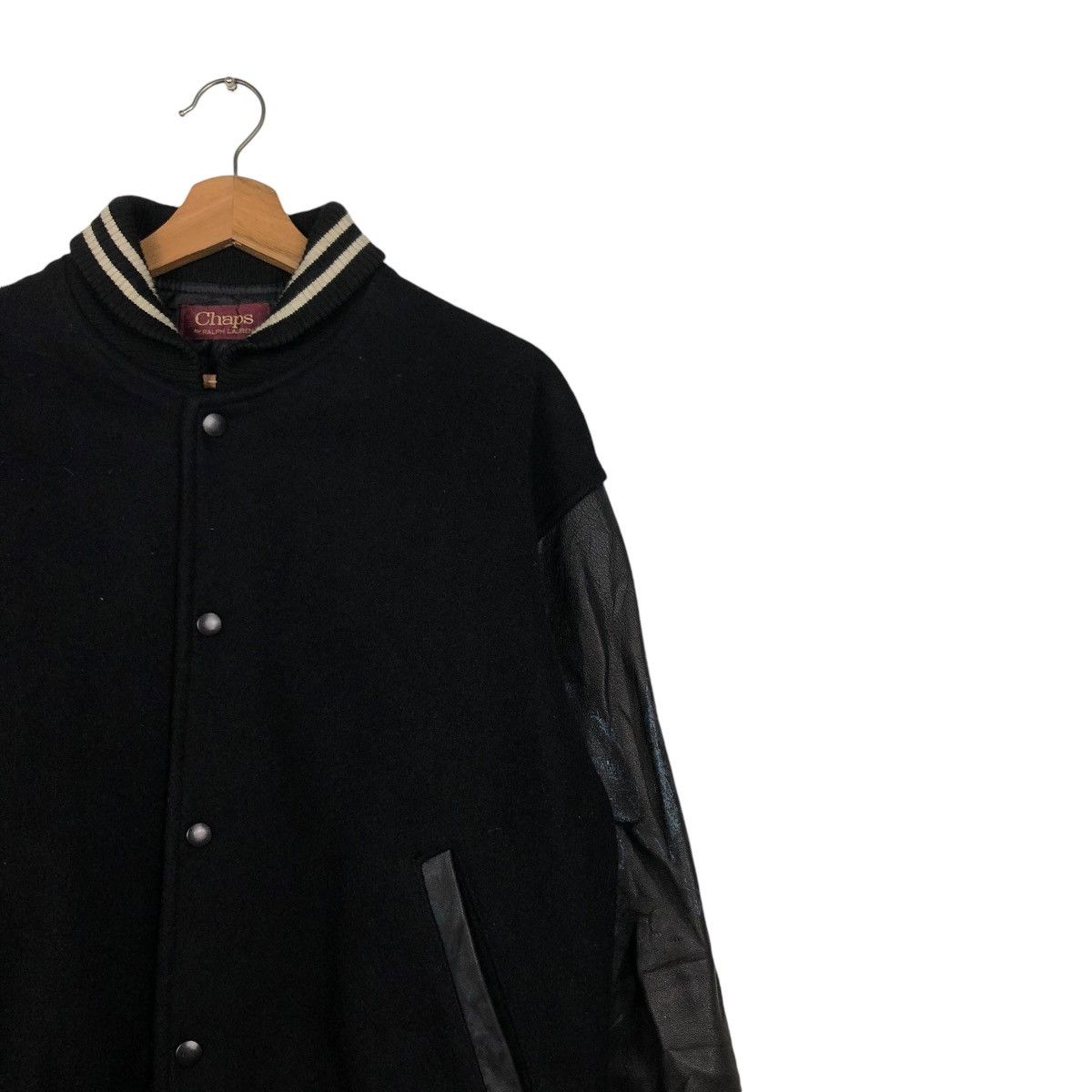Ralph Lauren 🔥VINTAGE BOMBER JACKET LEATHER CHAPS RALPH LAUREN BIG LOGO Size US M / EU 48-50 / 2 - 6 Thumbnail