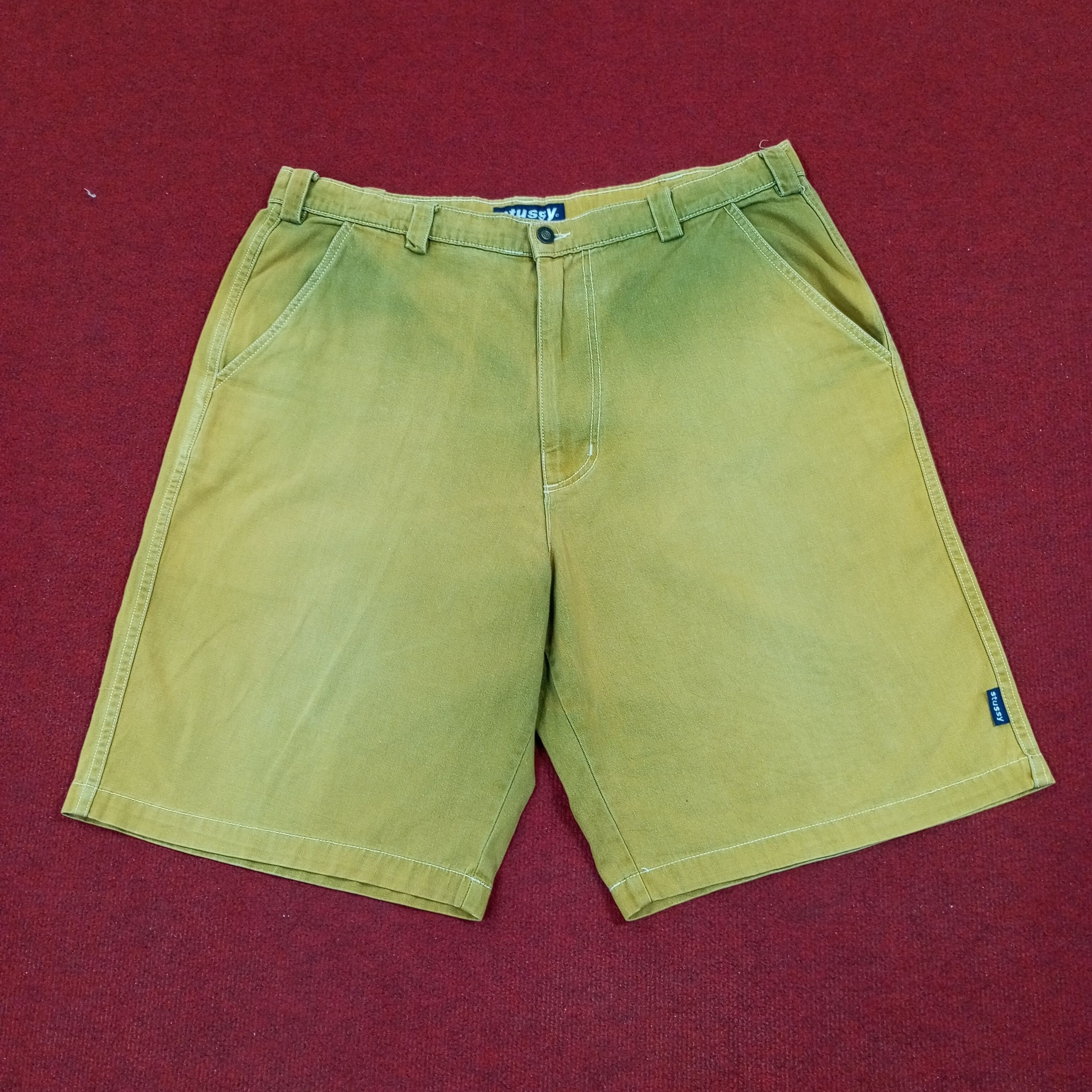 Stussy × Vintage Stussy Streetwear Skateboard Custom Art Style Short Pants Size US 37 - 4 Thumbnail