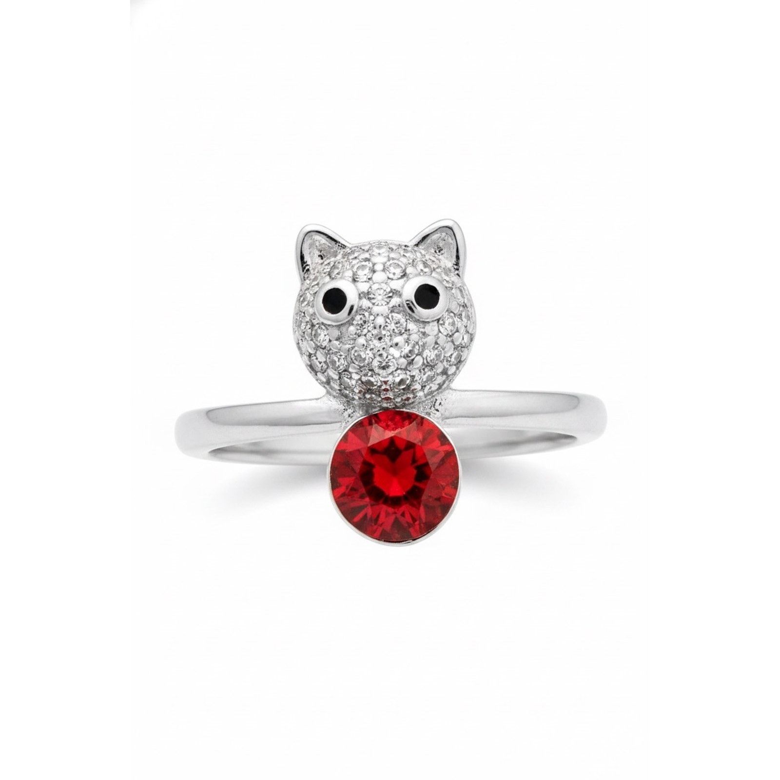 & Other Stories Silvertone Swarovski Cat Ring for Ladies Size Size ONE SIZE - 1 Thumbnail