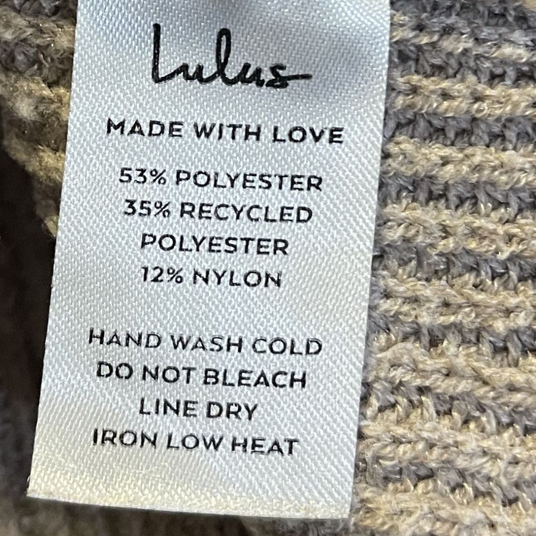 Lulus Ribbed VNeck Oversized Relaxed Pullover Sweater Large Casual Size L / US 10 / IT 46 - 4 Thumbnail