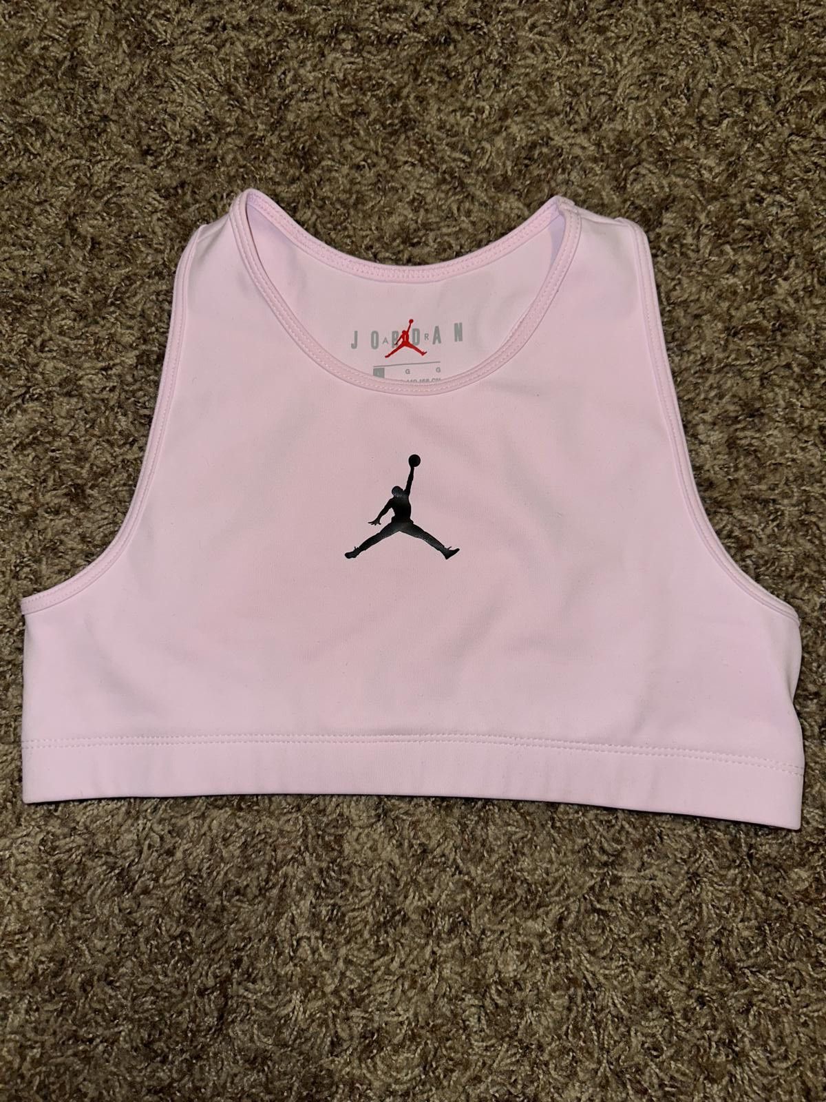 Designer Jordan Jumpman Kids Girls Pink Sports Bra Size ONE SIZE - 1 Thumbnail