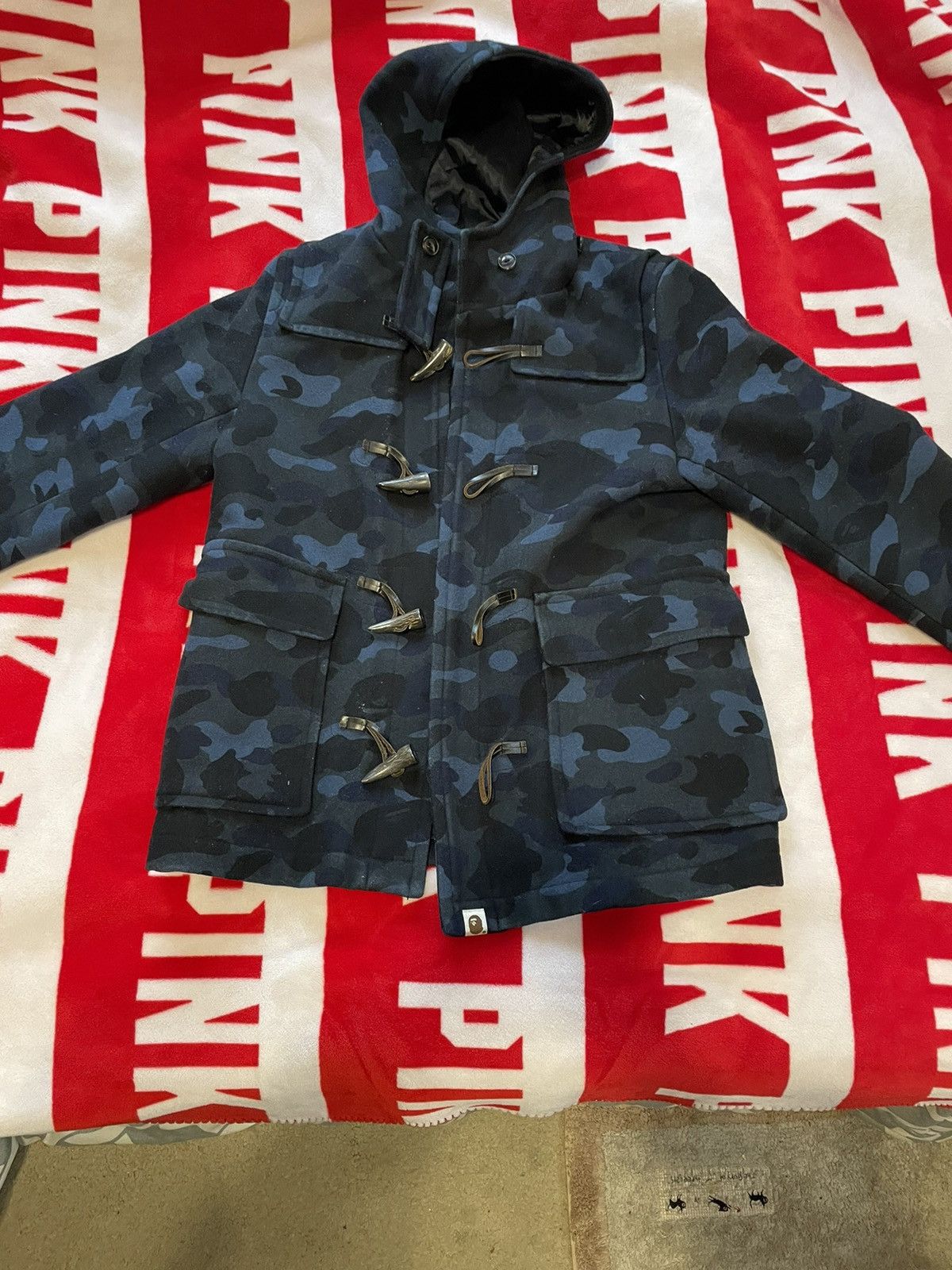 Bape A Bathing Ape Bape Gorilla Wool Navy Camo Coat Size US M / EU 48-50 / 2 - 8 Thumbnail
