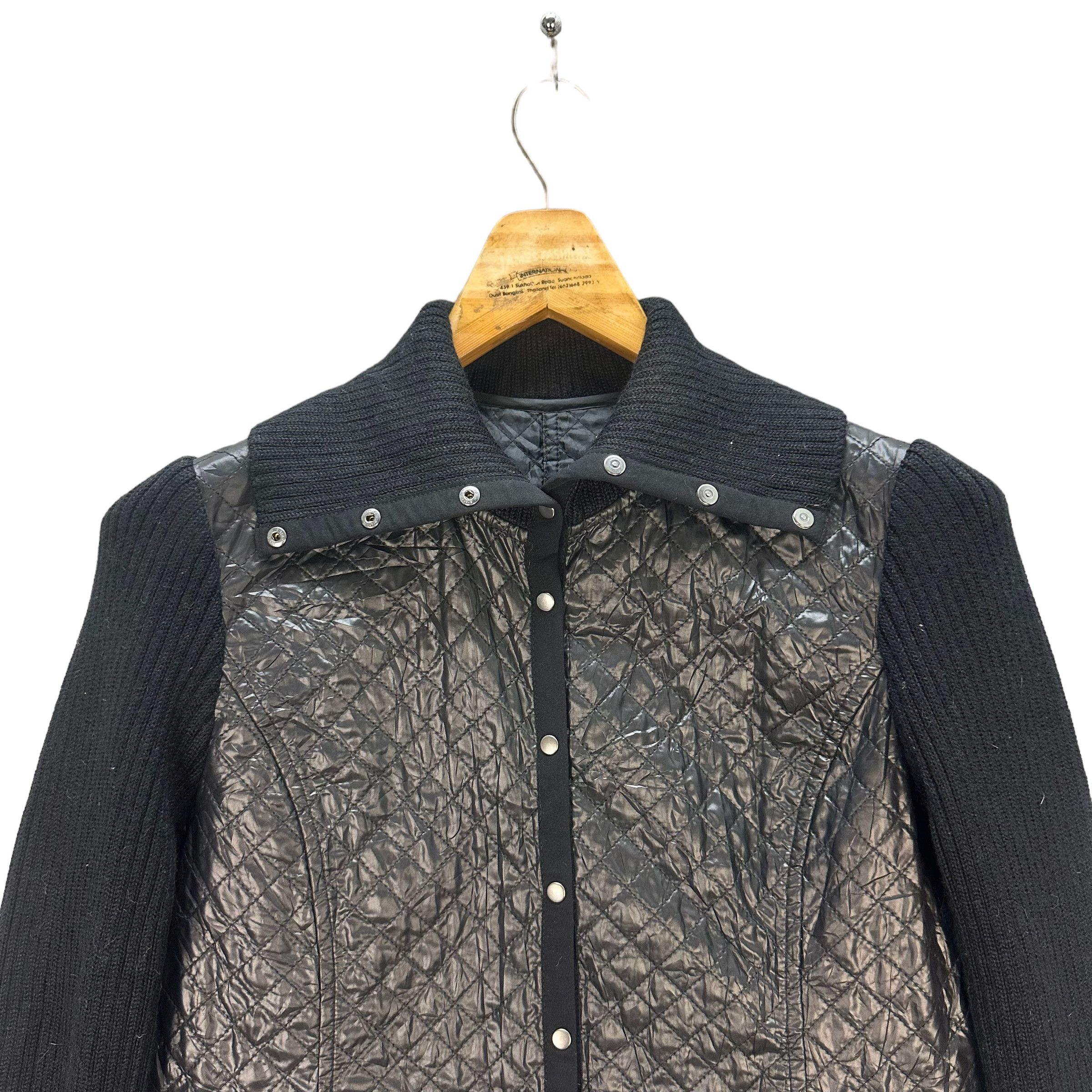 Japanese Brand KANSAI BIS SNAP BUTTON KNIT SLEEVE QUILTED JACKET #8384-006 Size S / US 4 / IT 40 - 2 Thumbnail