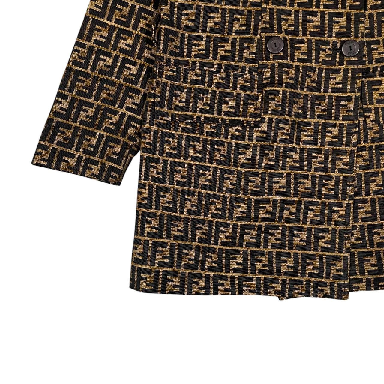 Fendi Vintage Fendi Zucca Monogram Brown Jacket Size S / US 4 / IT 40 - 3 Thumbnail
