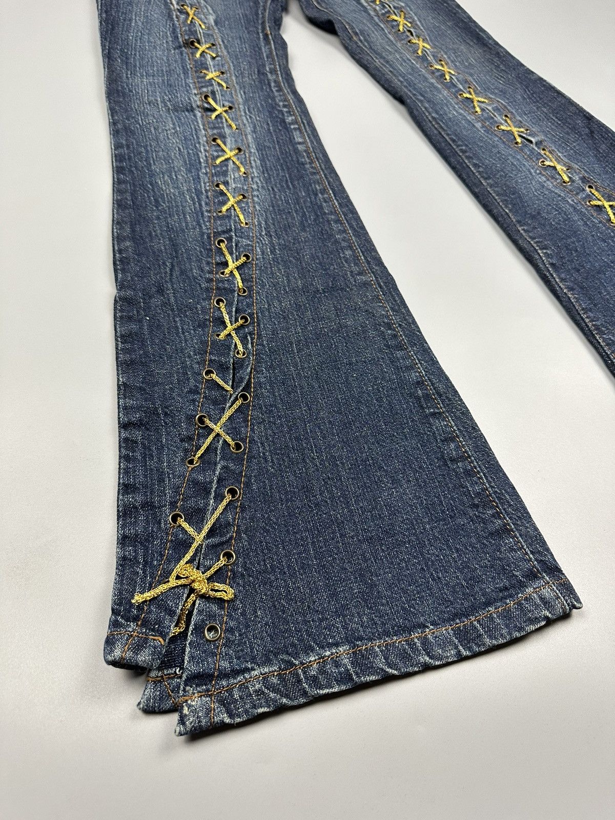 If Six Was Nine × Le Grande Bleu (L.G.B.) 🔥Rare🔥Japanese Ichioku Flared Jeans Size 26" / US 2 / IT 38 - 8 Thumbnail