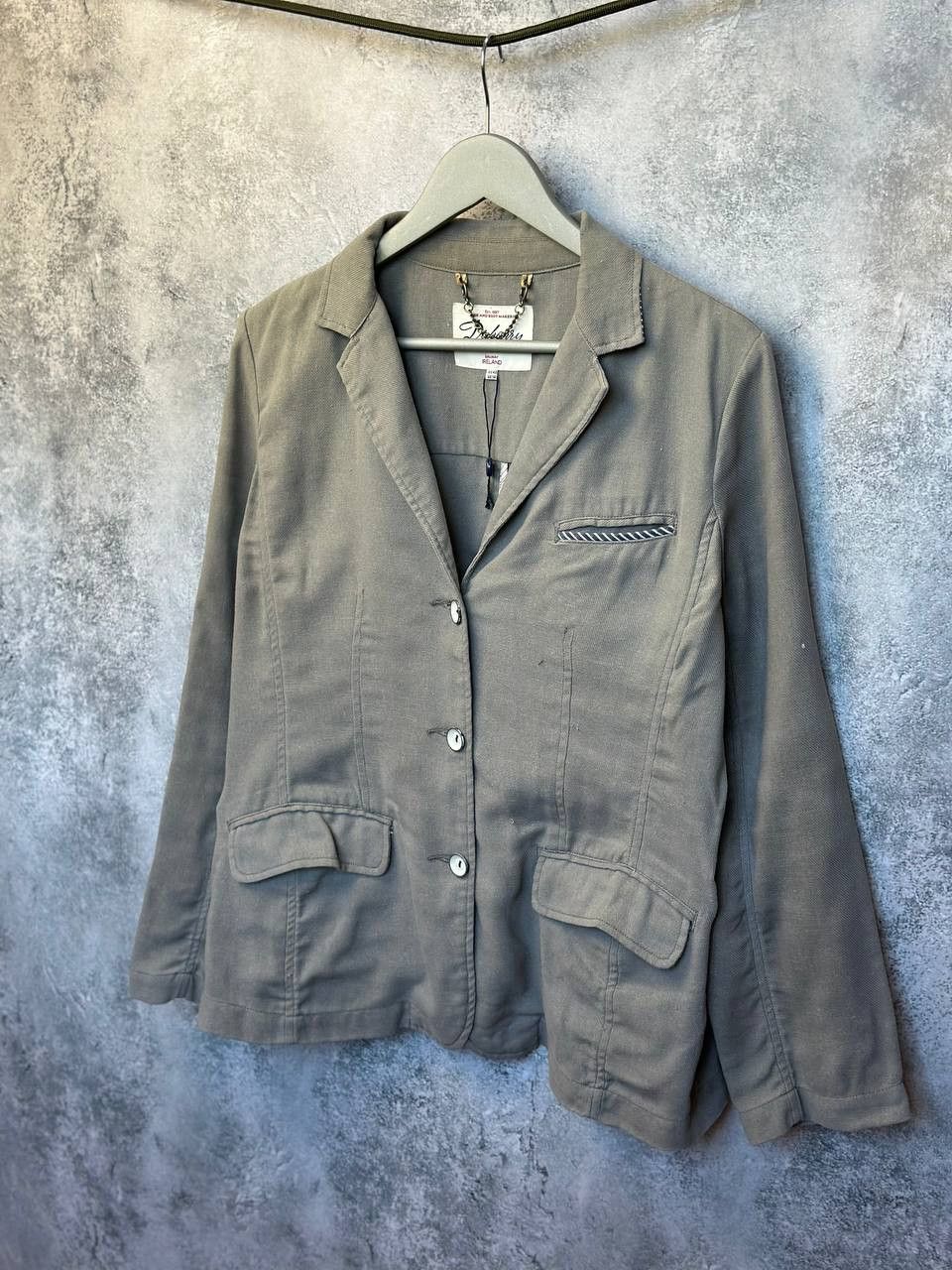 Vintage Dubarry Classic Tailored Jacket Cotton Linen Blend Size L / US 10 / IT 46 - 1 Thumbnail