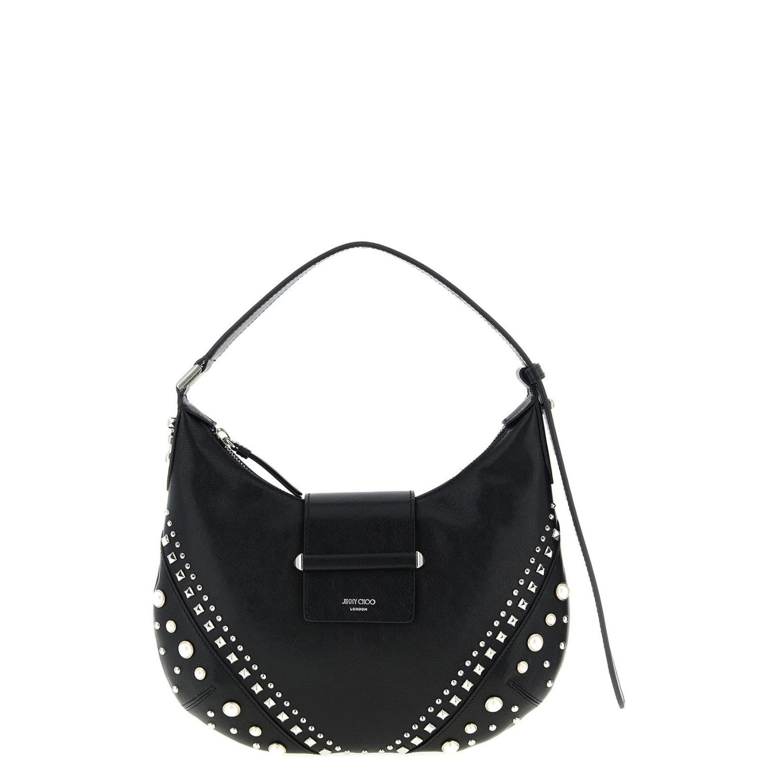 Jimmy Choo JIMMY CHOO Bar Hobo Black Shoulder Bag New Size ONE SIZE - 1 Thumbnail