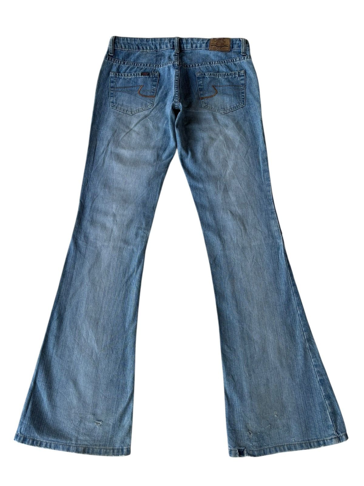 Japanese Brand VINTAGE FLARE JEANS DISTRESSED DENIM RRJ LOW RISE JEANS Size US 30 / EU 46 - 6 Thumbnail