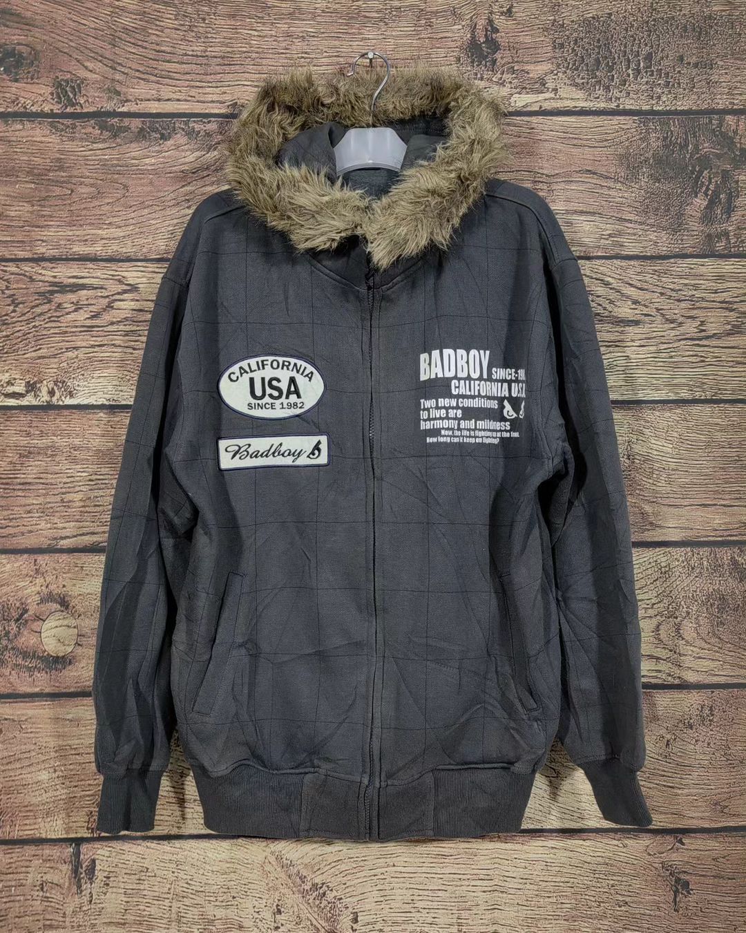 If Six Was Nine × Le Grande Bleu (L.G.B.) BadBoy Fur Hoodie Jacket IfSixWasNine i6w9 LGB style Size US L / EU 52-54 / 3 - 1 Thumbnail