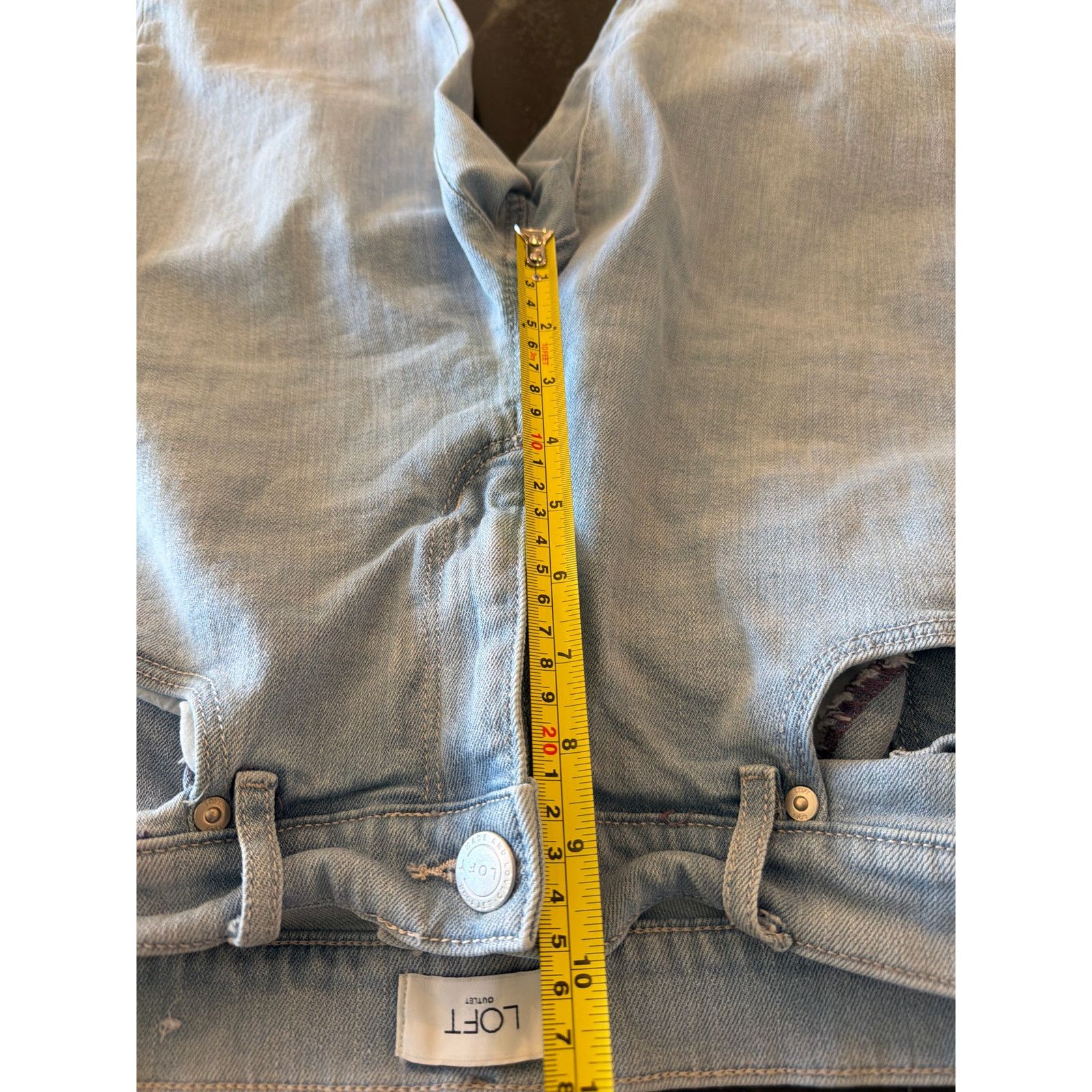 Loft Loft Outlet light blue denim skinny ankle jeans. Sz 8 Size 30" / US 8 / IT 44 - 7 Thumbnail