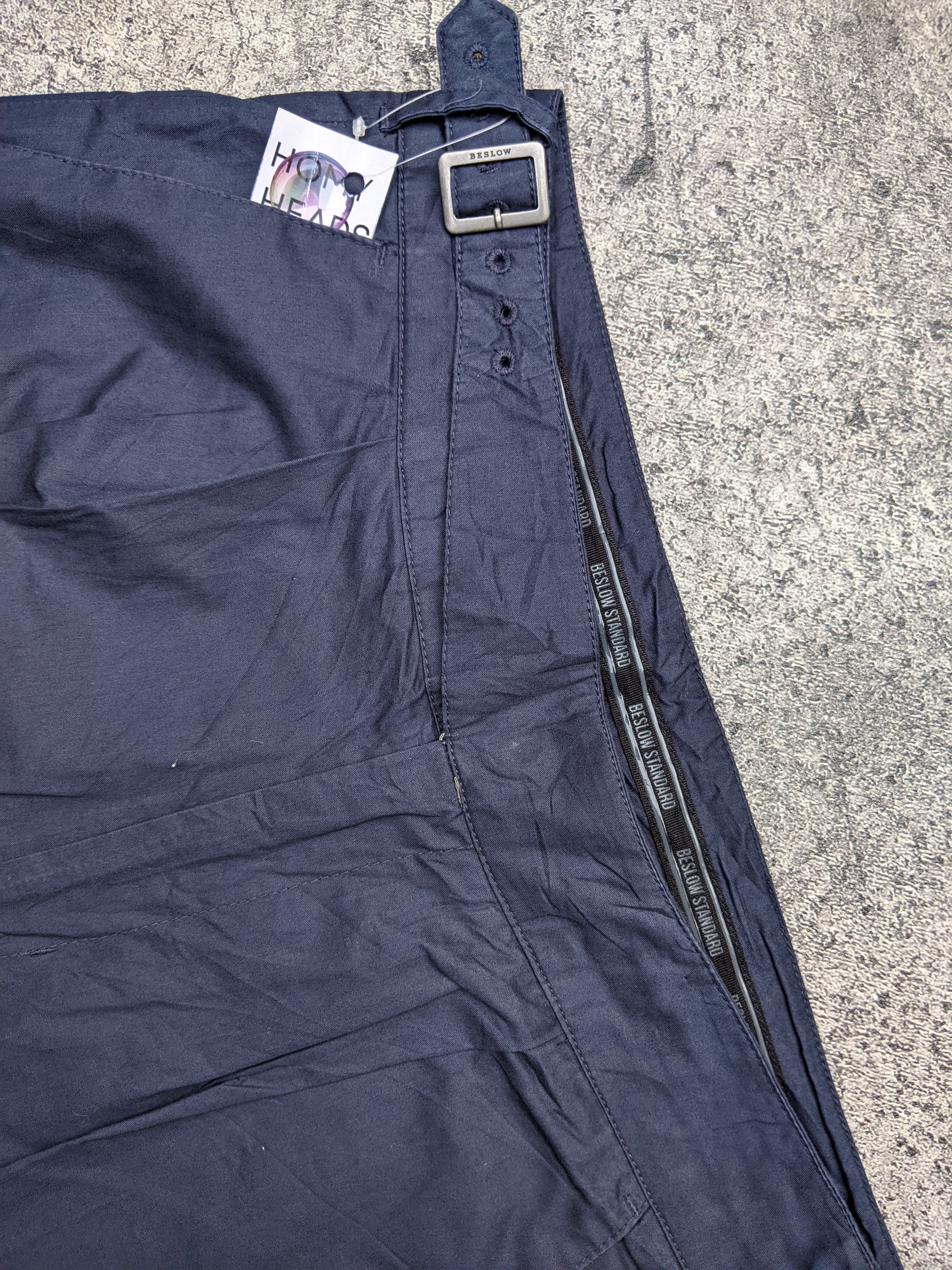 Japanese Brand Beslow Standard Gurkha Ankle Pants Navy 🔵 Size US 30 / EU 46 - 4 Thumbnail