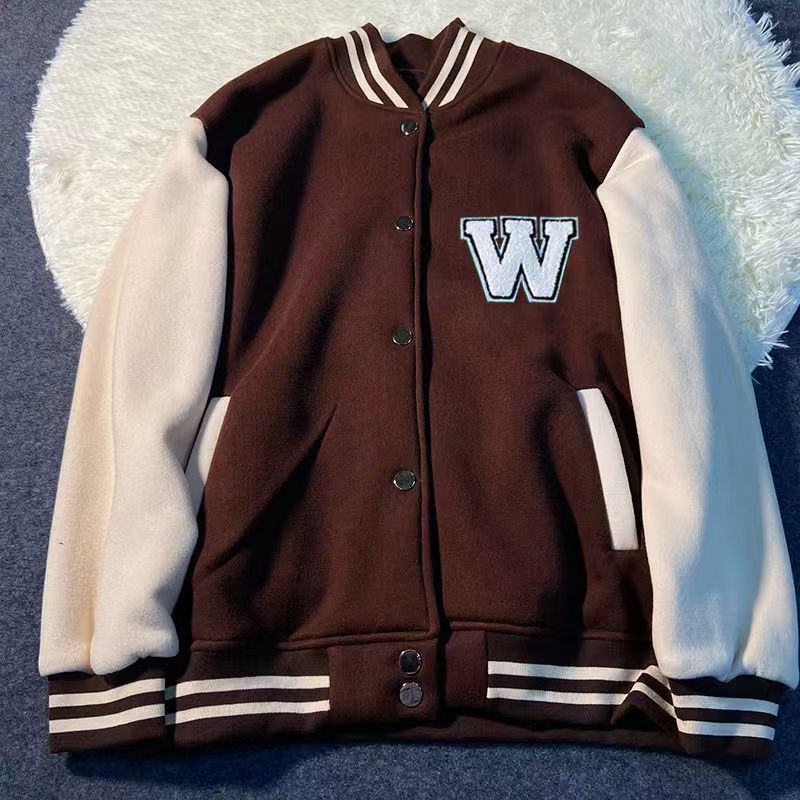 Japanese Brand Brown street retro hamburger embroidered flight jacket y2k Size US L / EU 52-54 / 3 - 2 Thumbnail