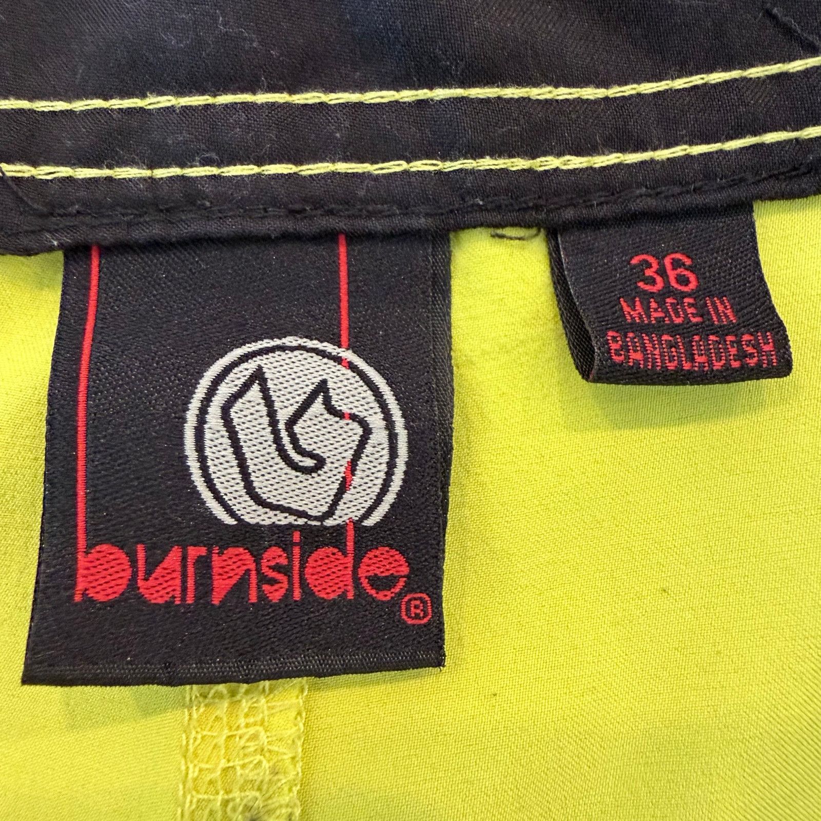 Burnside Burnside Neon Yellow Board Shorts Men’s 36 Cargo Surf Swim Size US 36 / EU 52 - 3 Thumbnail