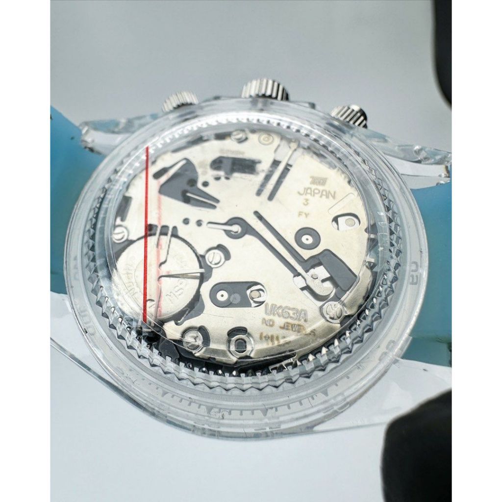 Seiko Ice Blue Clear Plastic Custom Seiko Watch Quartz Chronograph Size ONE SIZE - 9 Thumbnail