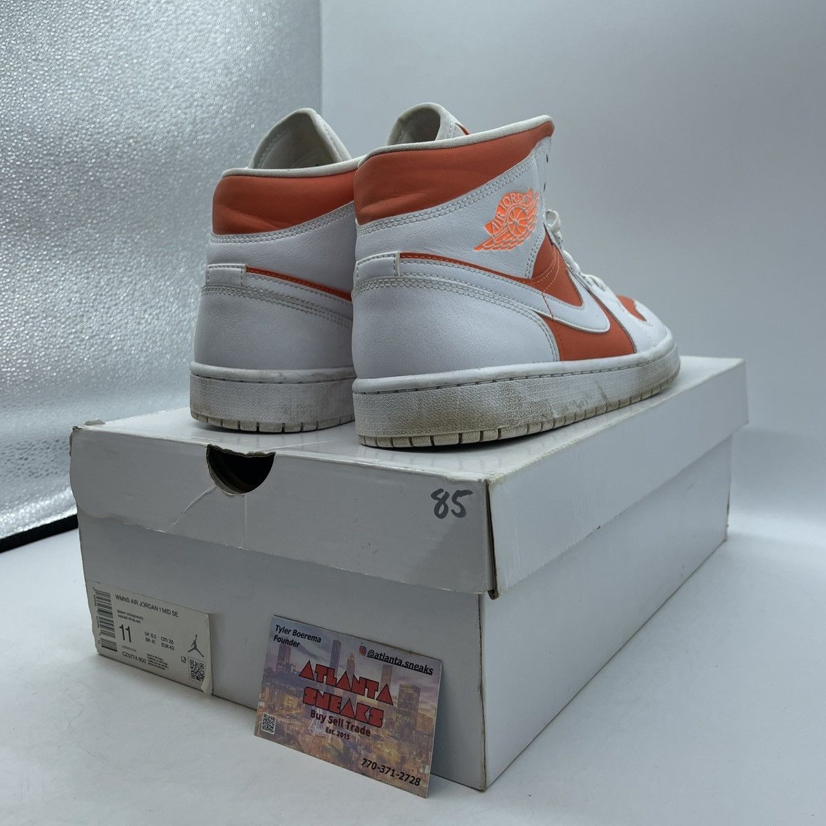 Jordan Brand Wmns air Jordan 1 mid bright citrus Size US 11 / IT 41 - 5 Thumbnail