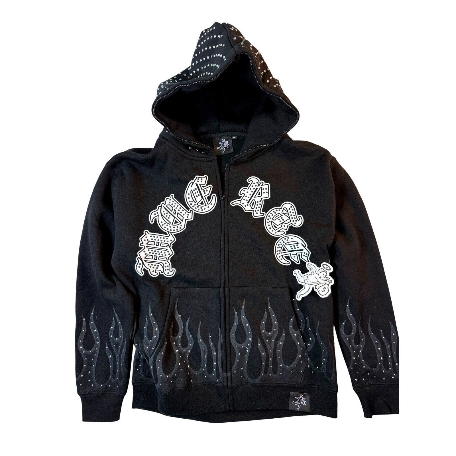 & Other Stories Hasta Muerte Hoodie Mens XL Rhinestone Hood Streetwear Size US XL / EU 56 / 4 - 1 Thumbnail