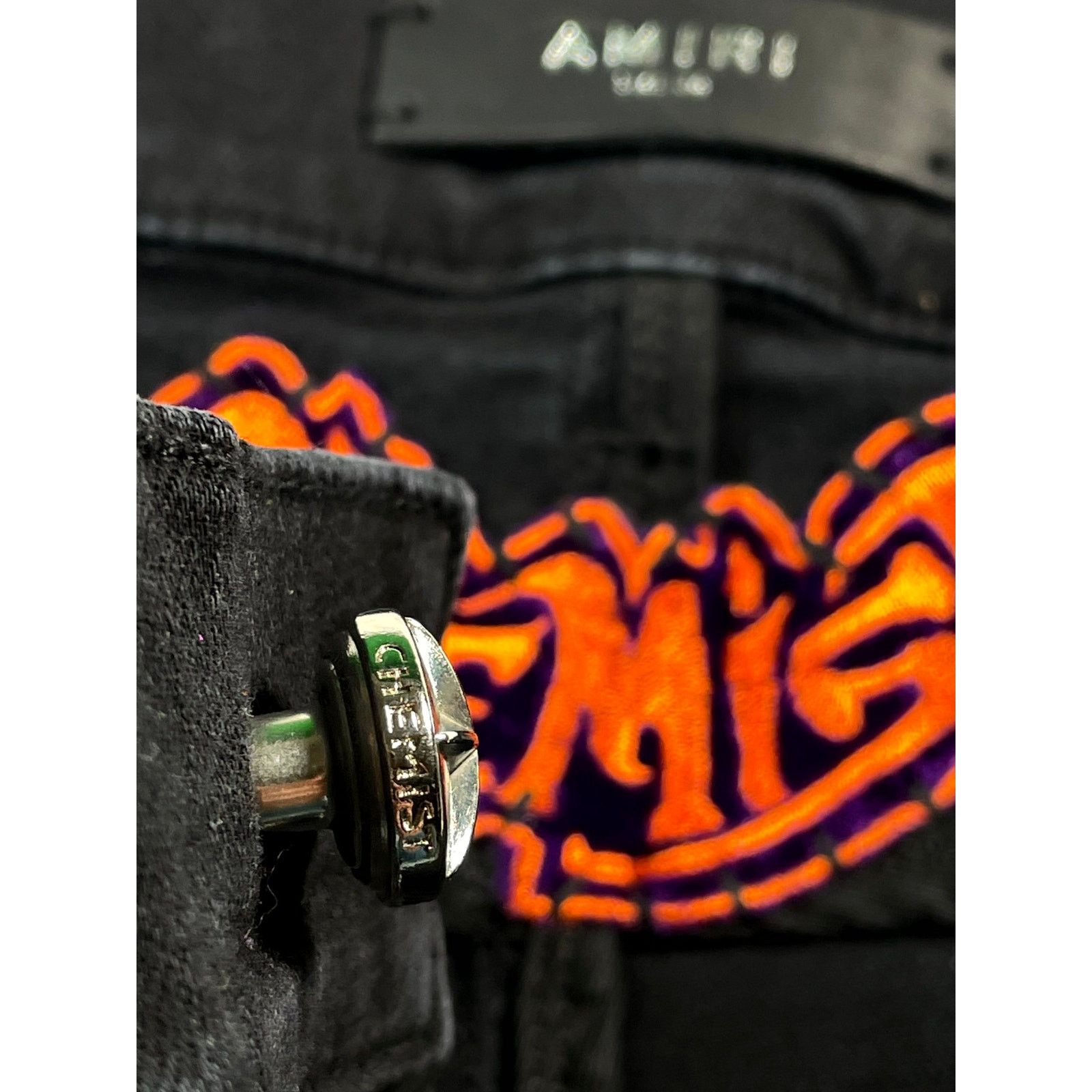 Amiri Amiri Chemist Rust Black & Orange Jeans Size US 34 / EU 50 - 5 Thumbnail